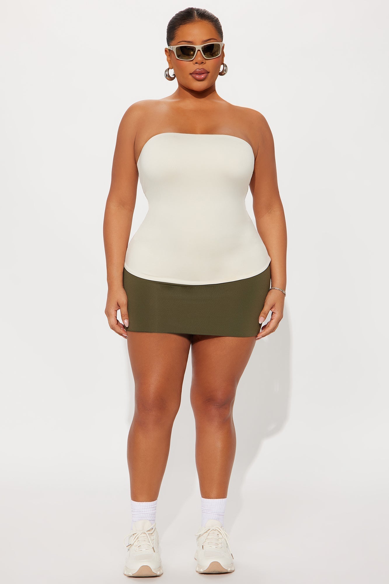 Contour Double Lined Tube Top - Bone