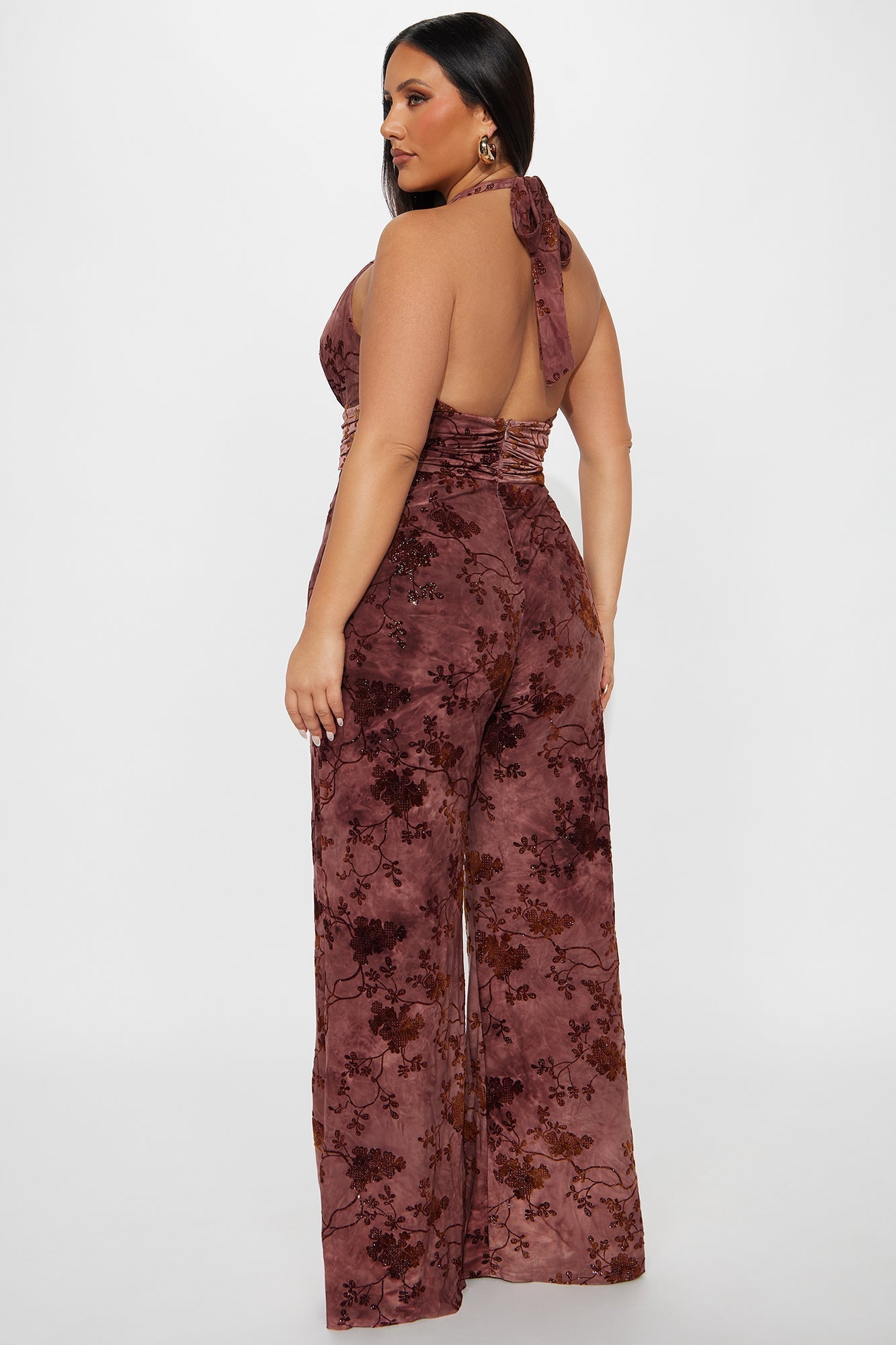 Nightfall Edit Jumpsuit - Burgundy