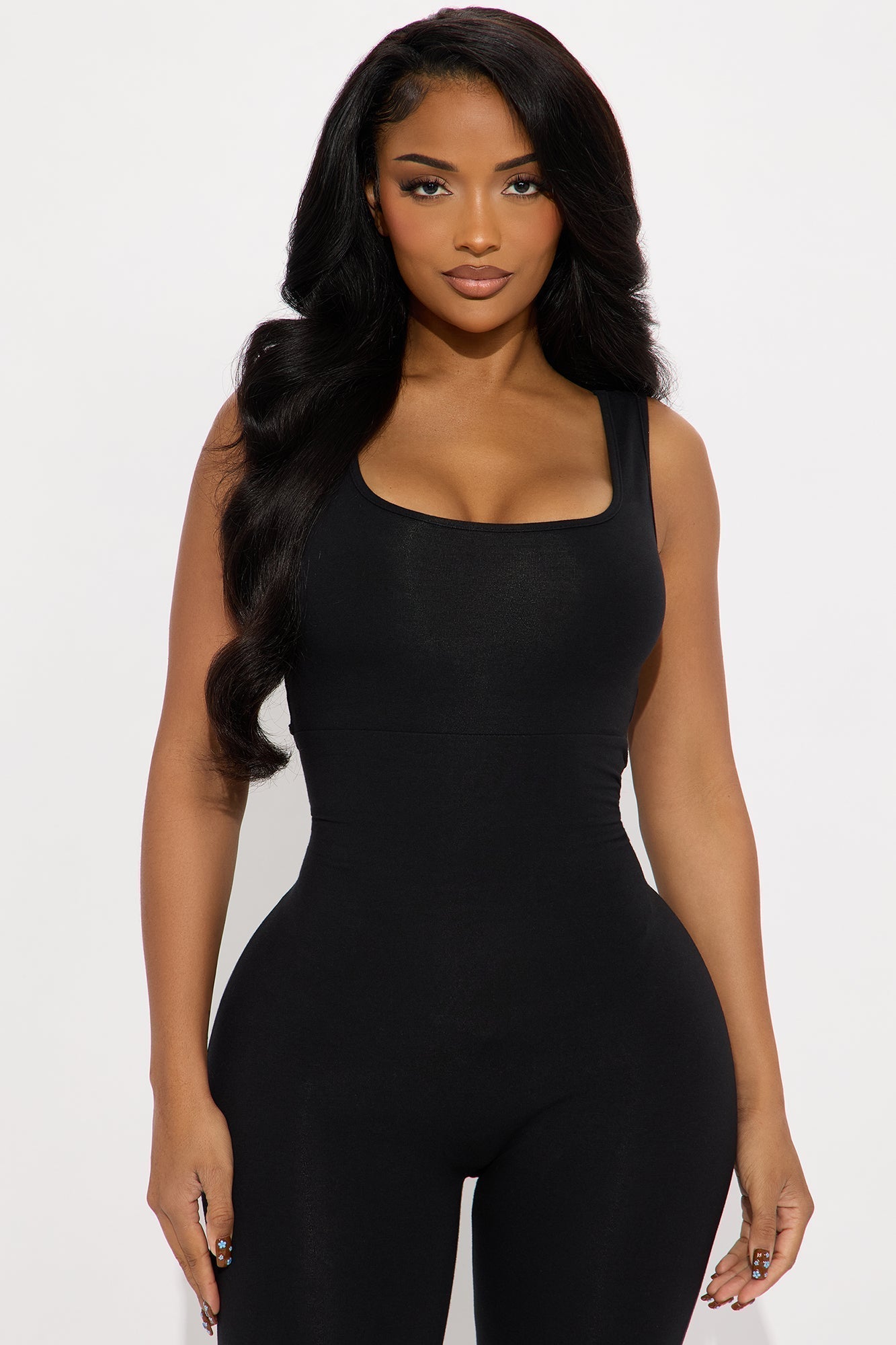 Selina Flare Leg Jumpsuit - Black