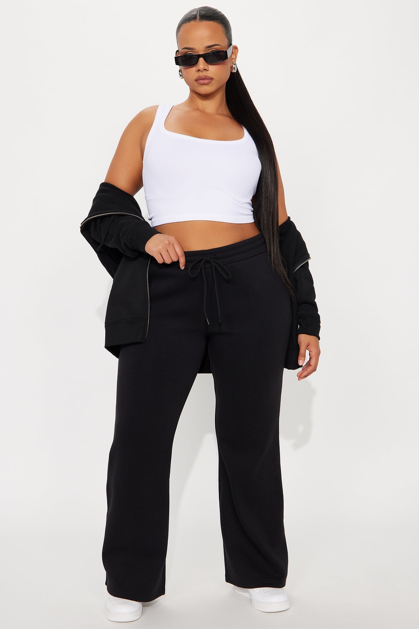 Candice Petite Lounge Flare Pant - Black