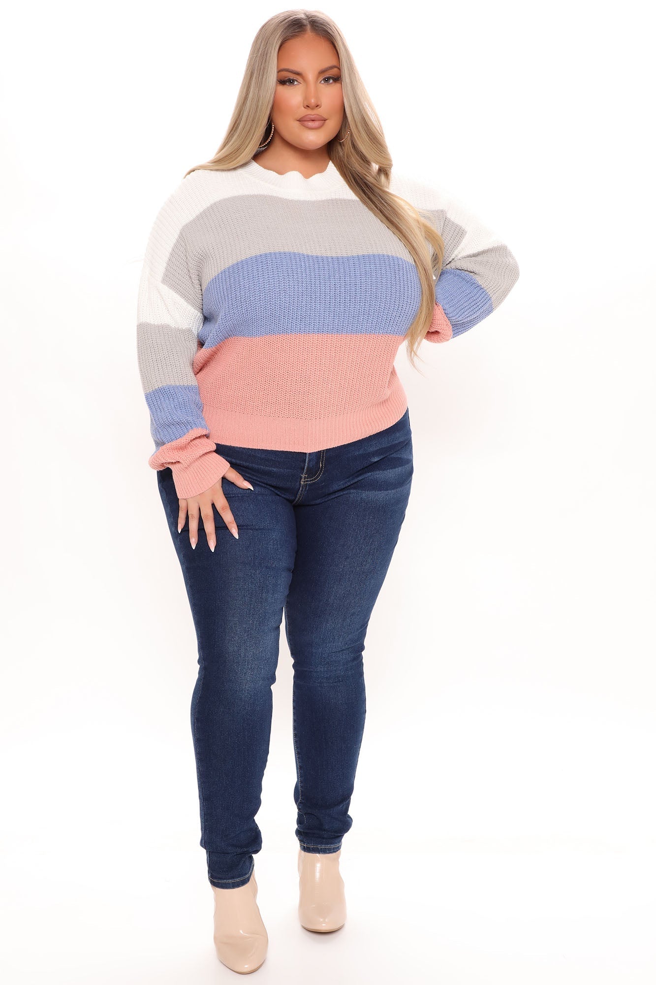 On The Way Sweater - Ivory/combo