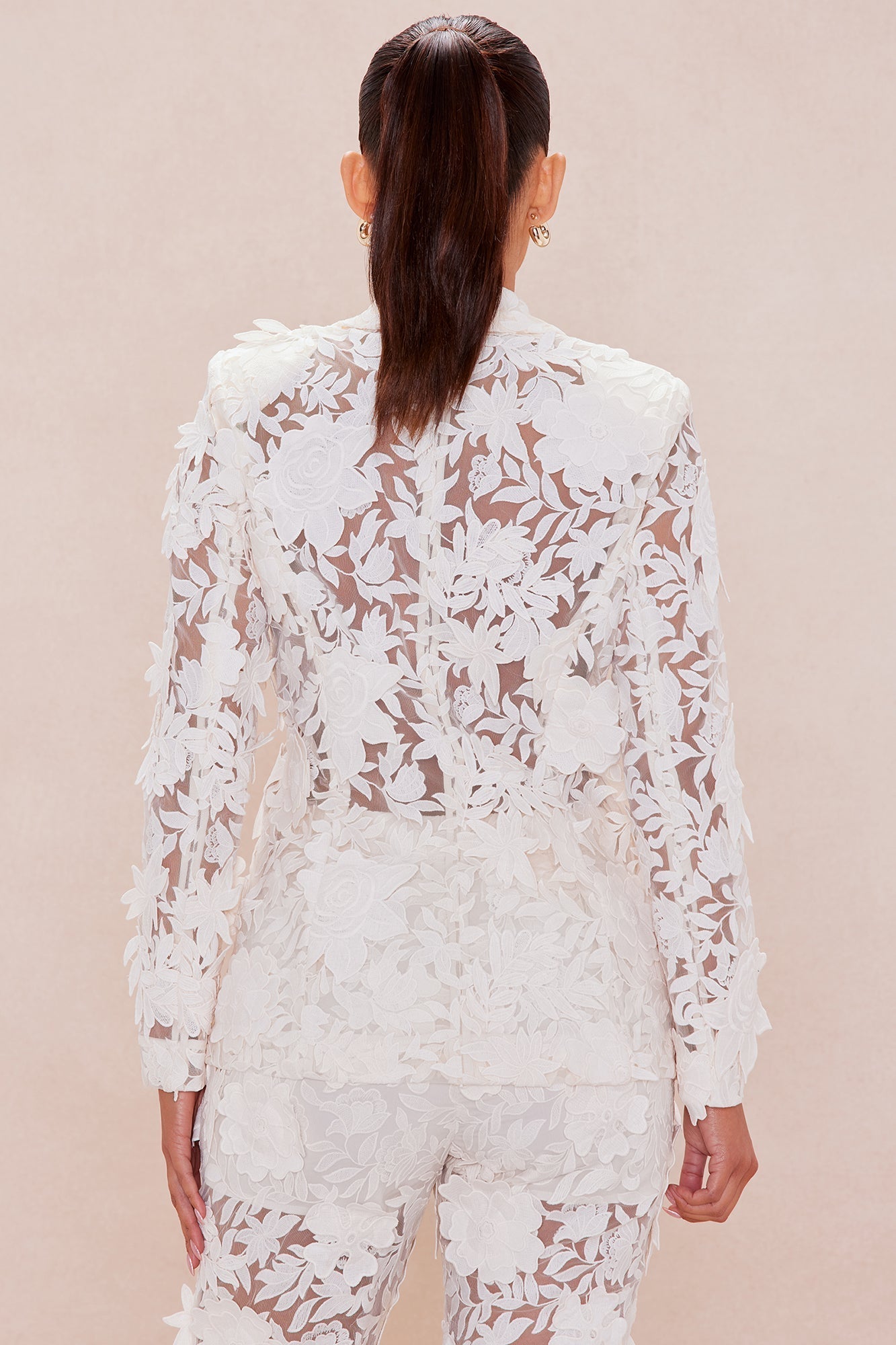 Catalina Embroiderd Blazer - Cream