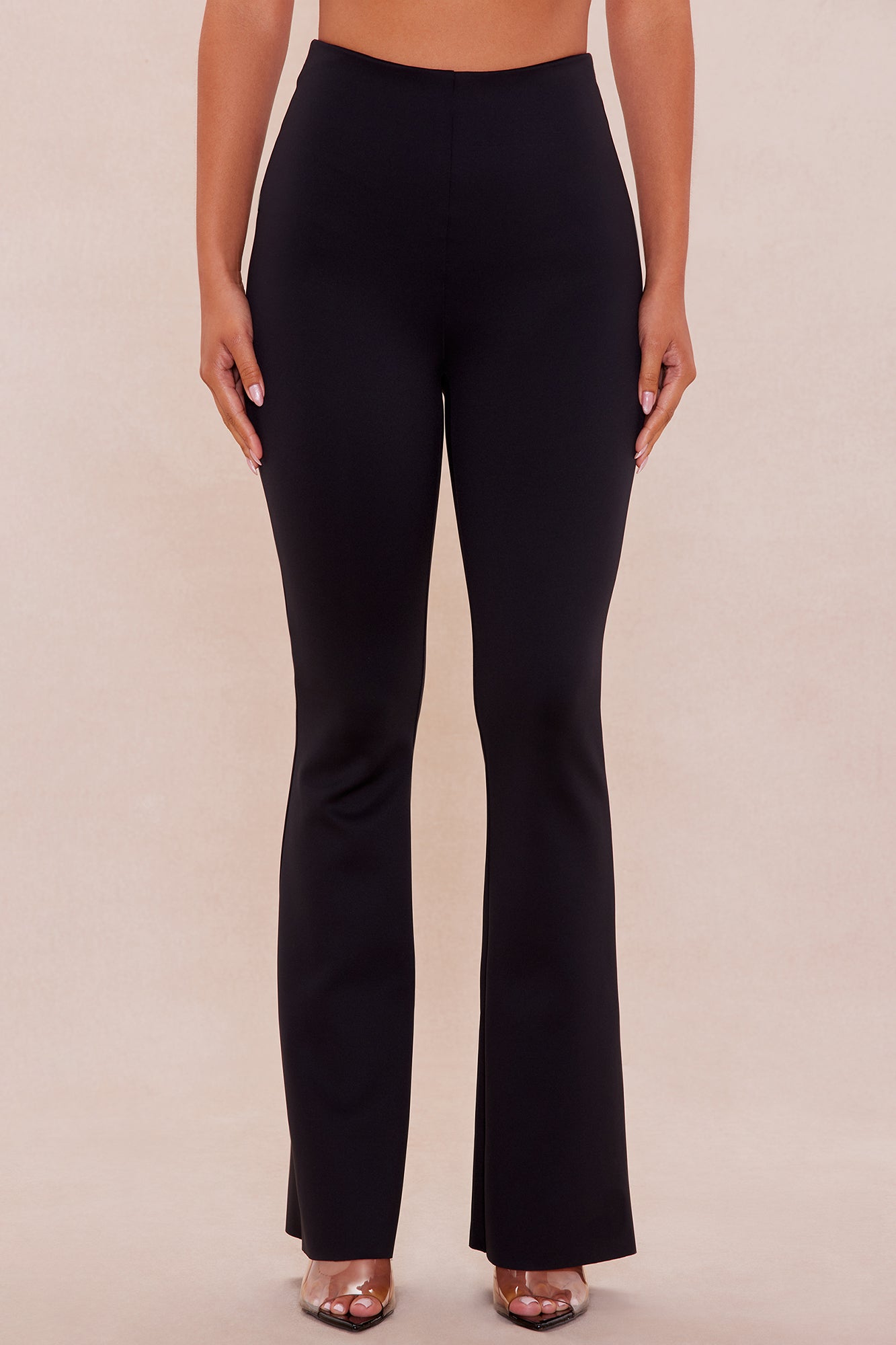 Zuri Flare Scuba Pant - Black