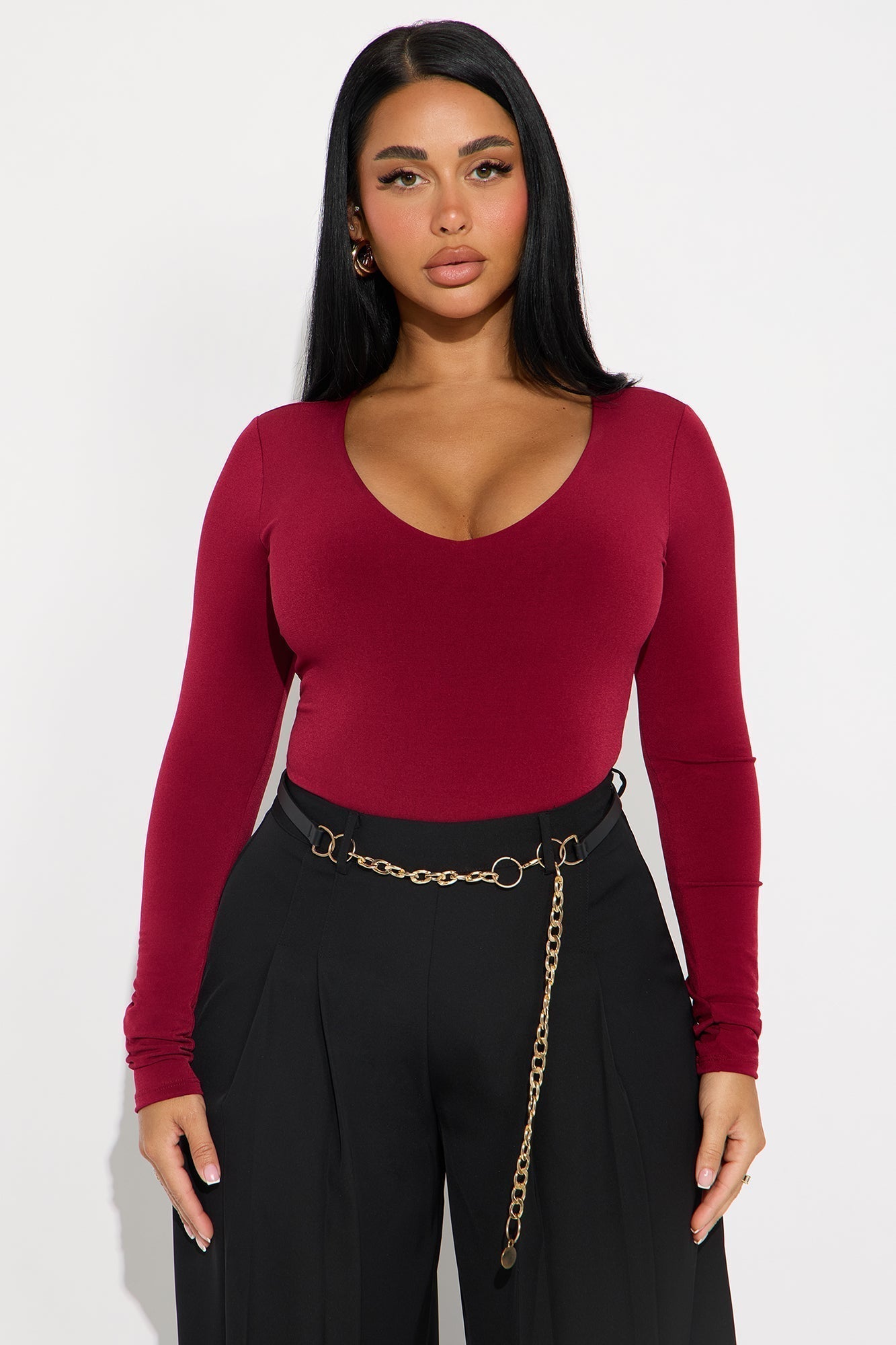 Obsessed With Me Bodysuit - Burgundy