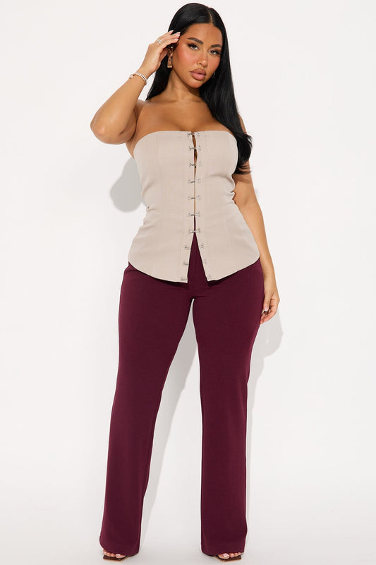 Core Competency Straight Leg Trouser - Burgundy