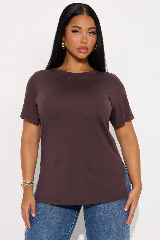 Laid Back Chillin' Pocket Tee - Chocolate