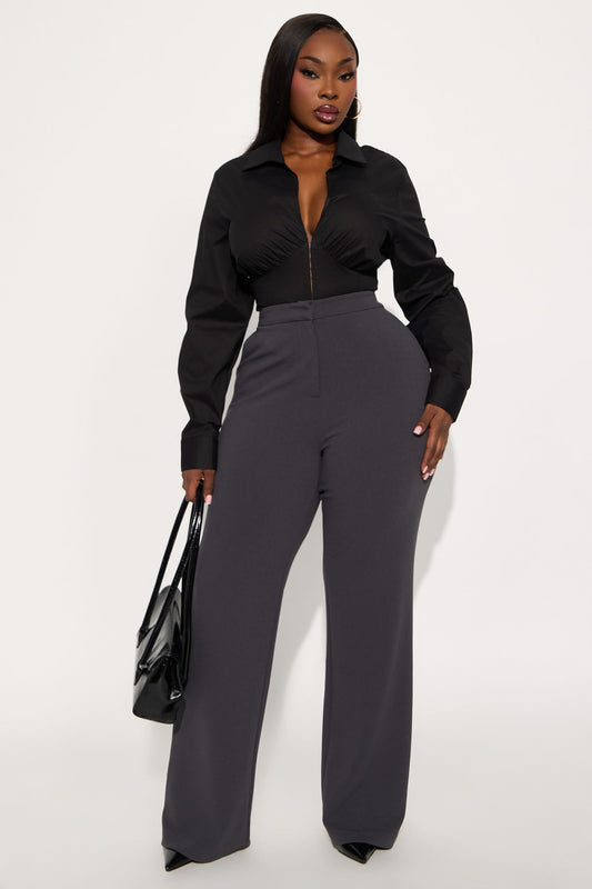Core Competency Straight Leg Trouser - Charcoal