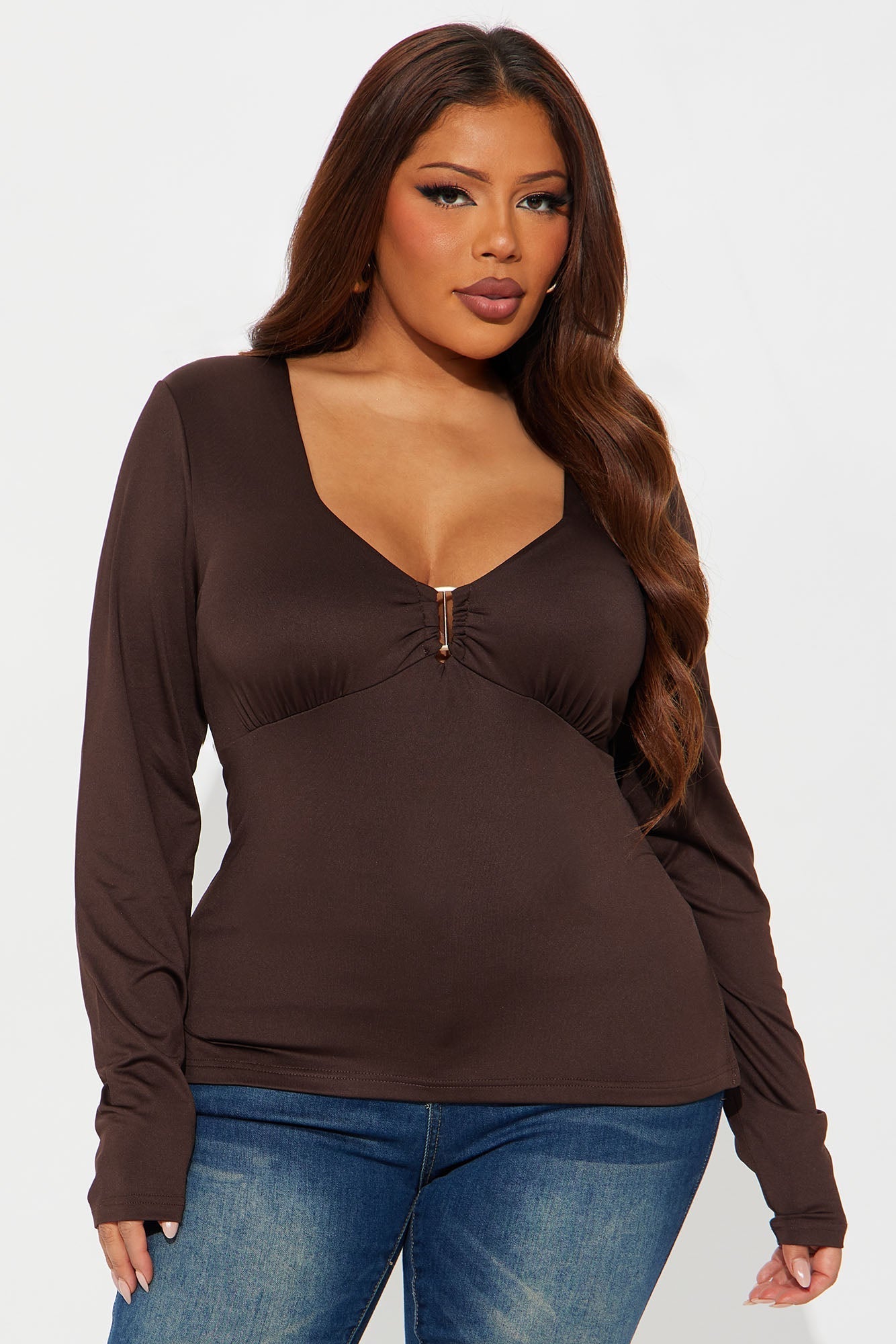Miley Long Sleeve Top - Chocolate