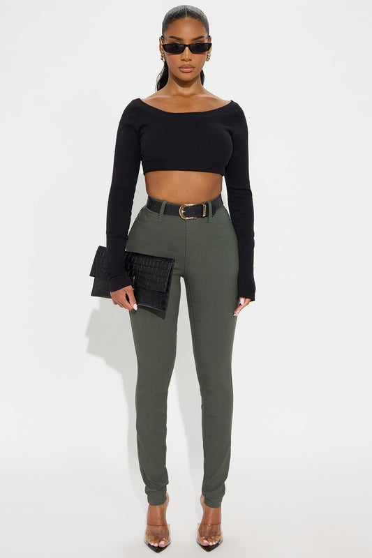 Hyperstretch Skinny Pants - Military Green