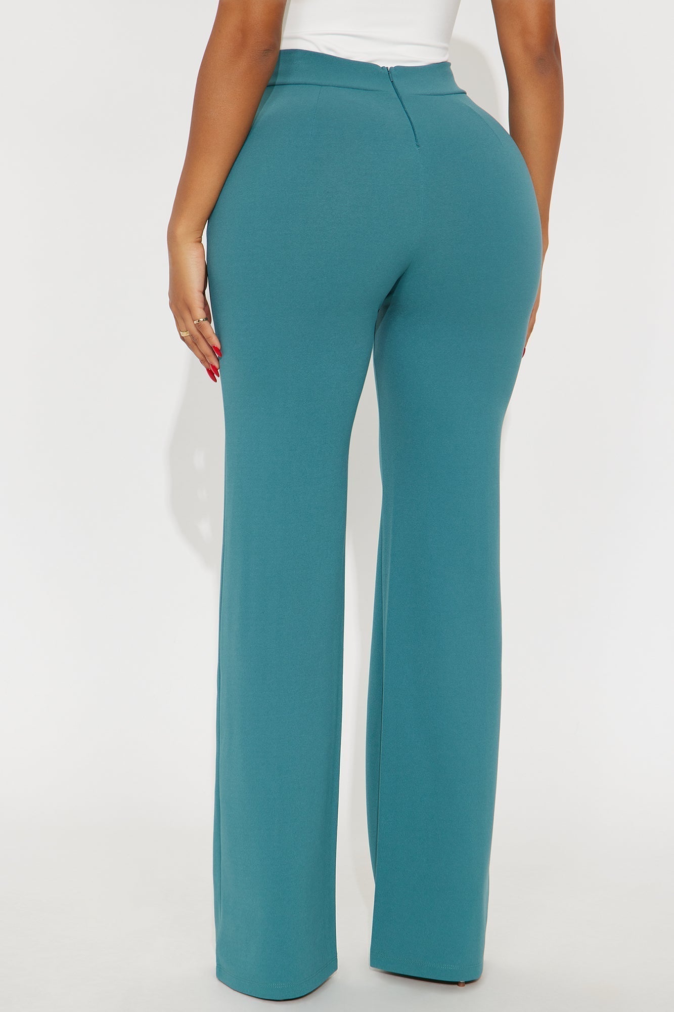 Victoria High Waisted Dress Pants - Jade