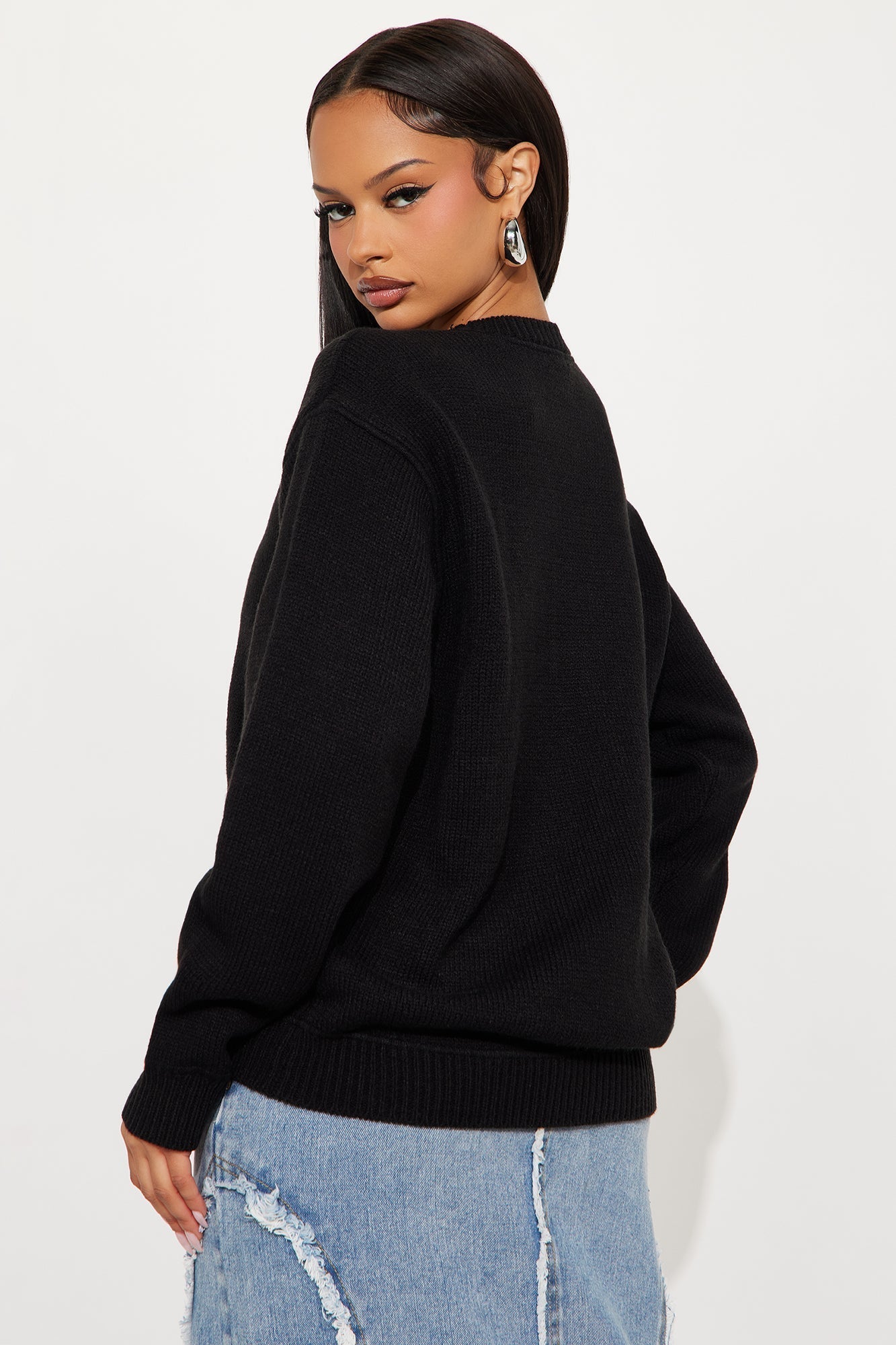 The Cozy Days Pullover Sweater - Black