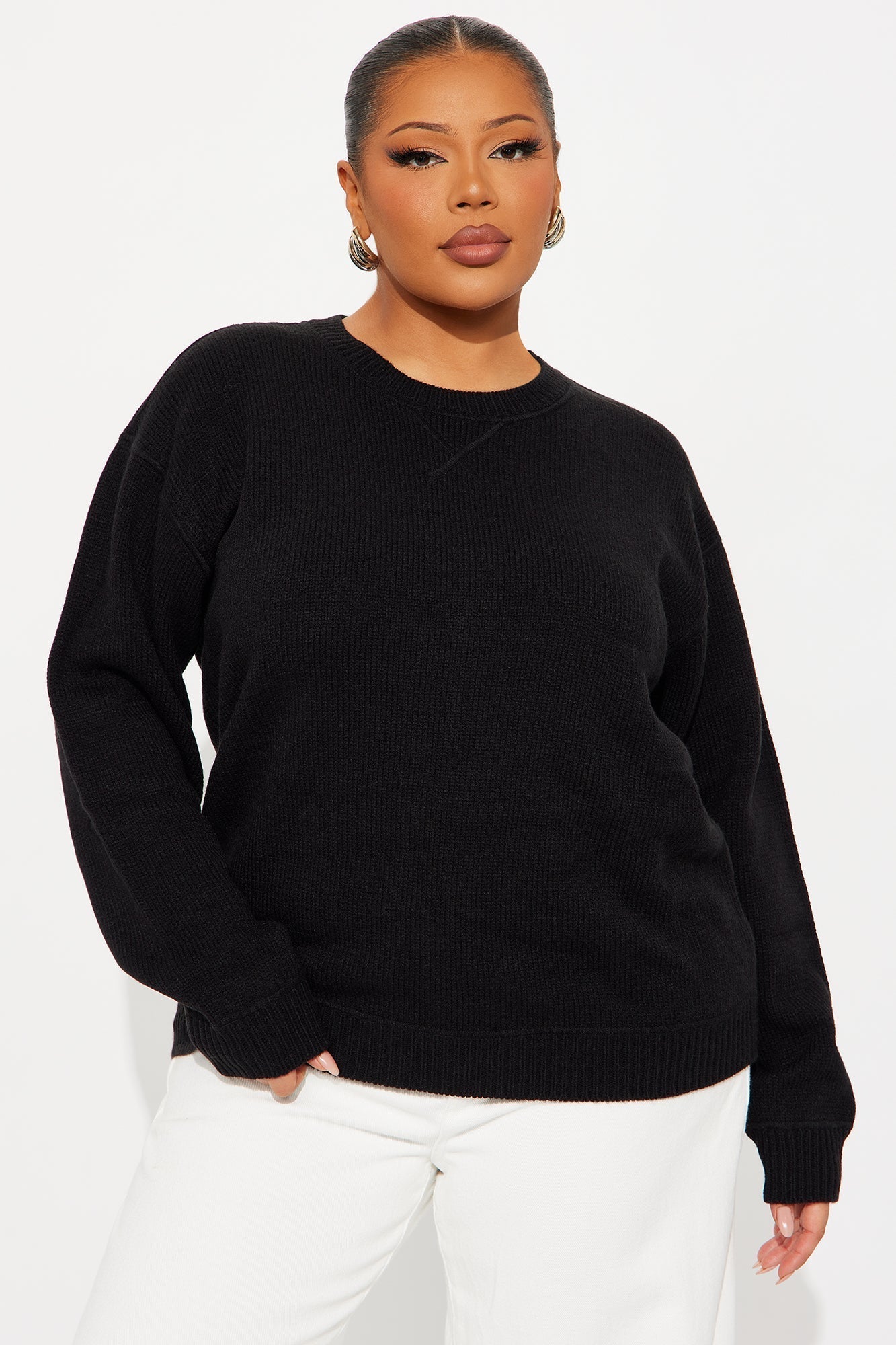 The Cozy Days Pullover Sweater - Black