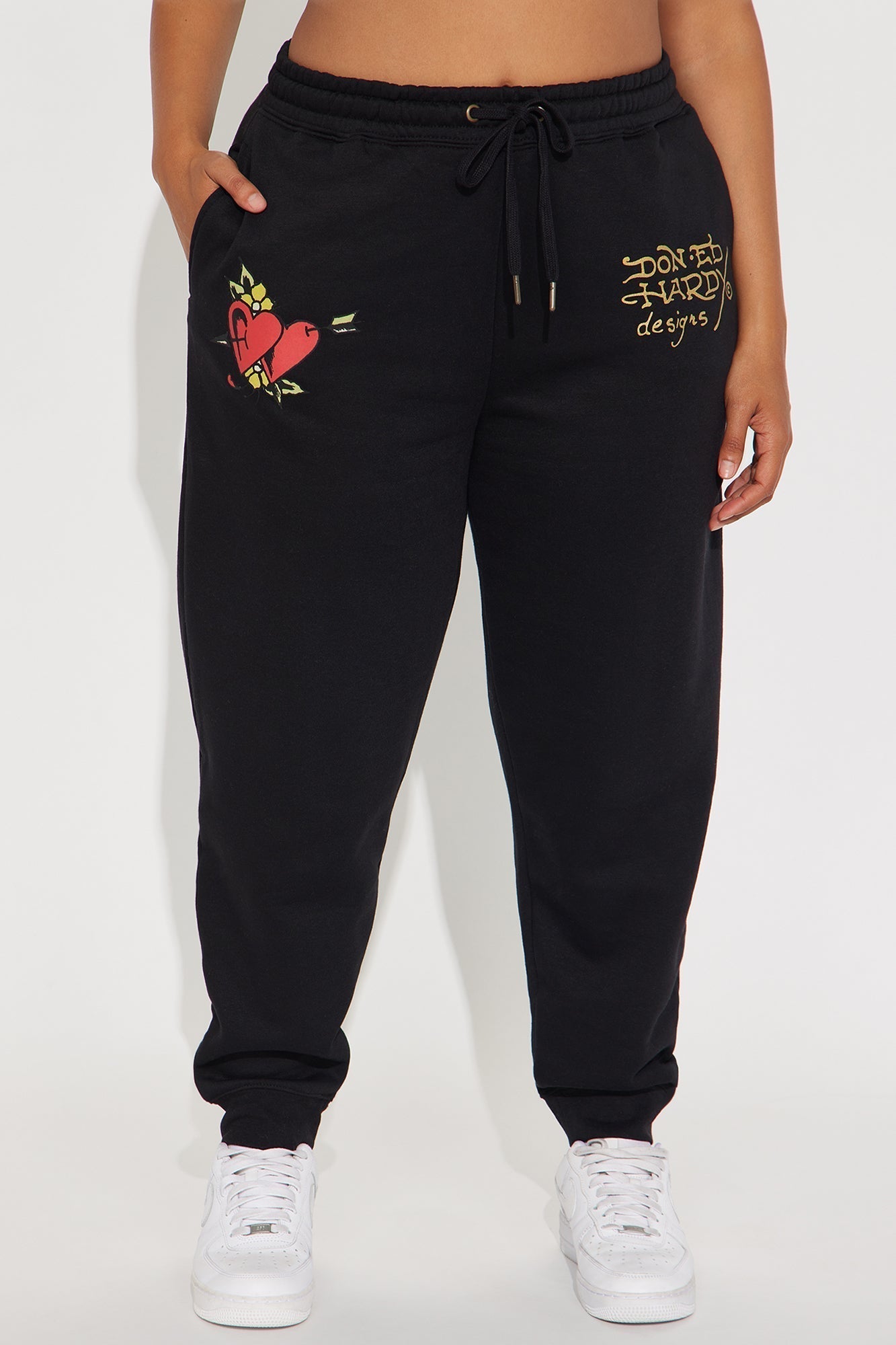 Ed Hardy Sacred Heart Jogger - Black