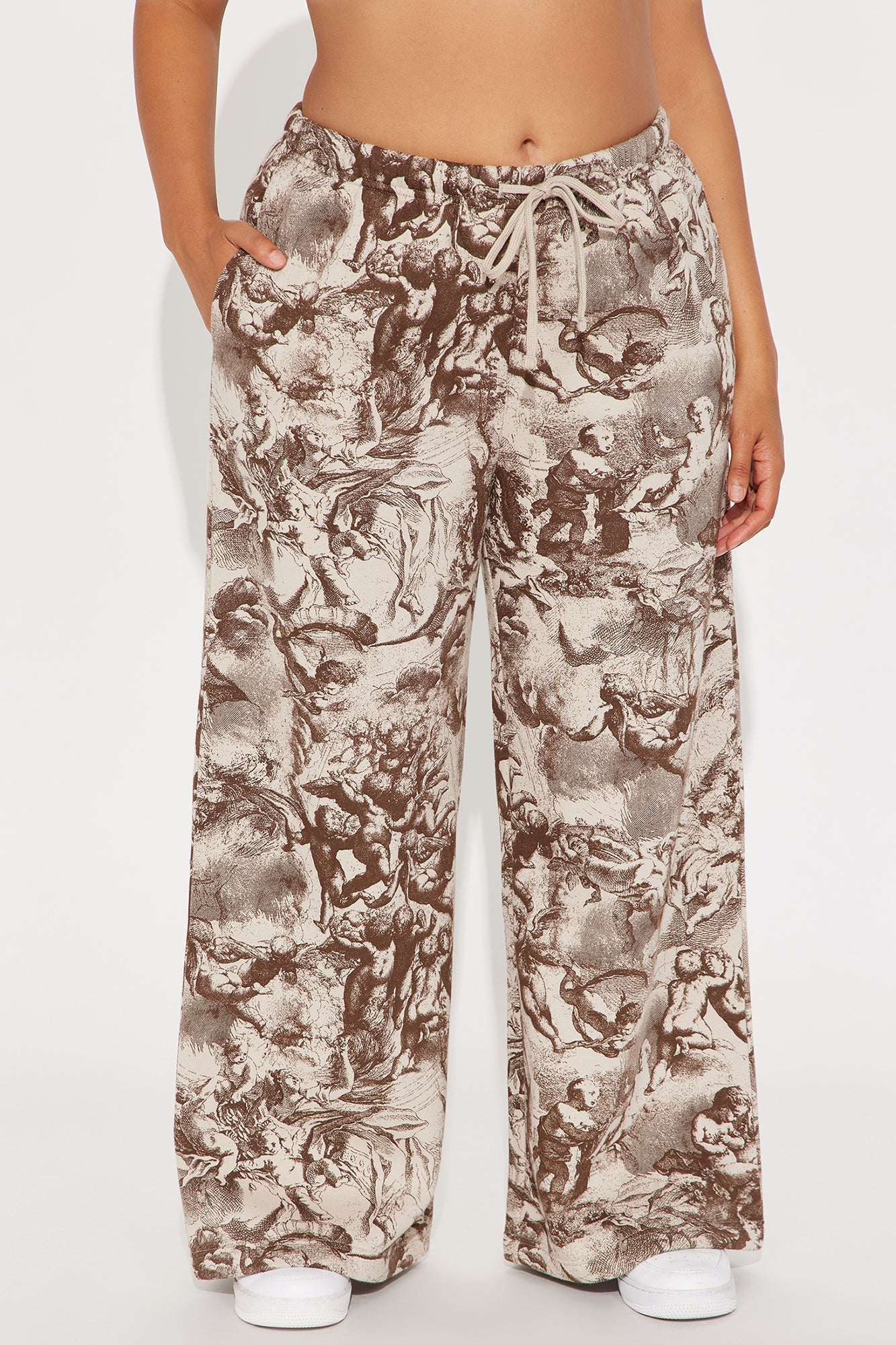 Heaven Made Fleece Wide Leg Pant - Taupe