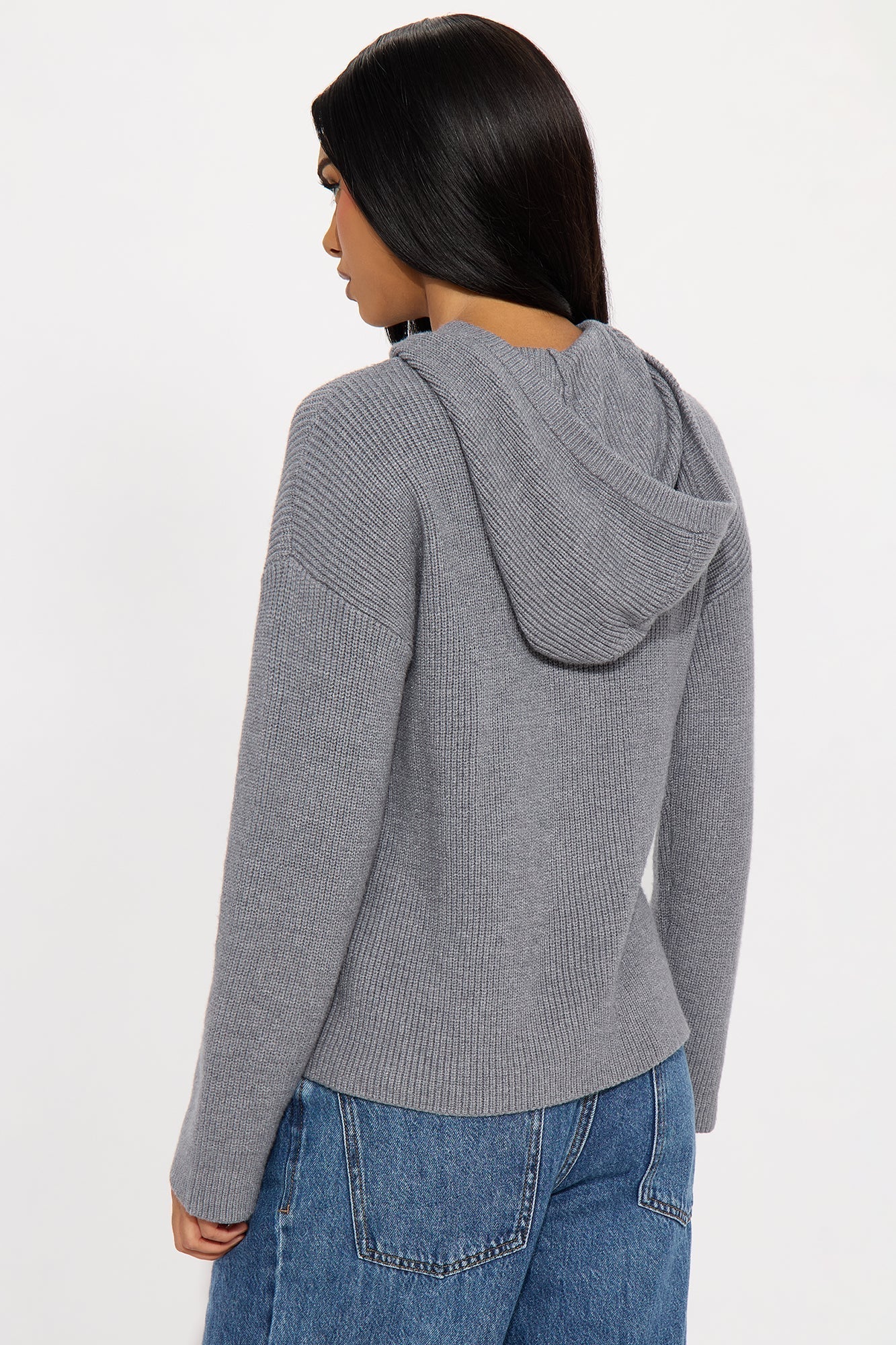 The Coziest Hooded Sweater - Grey