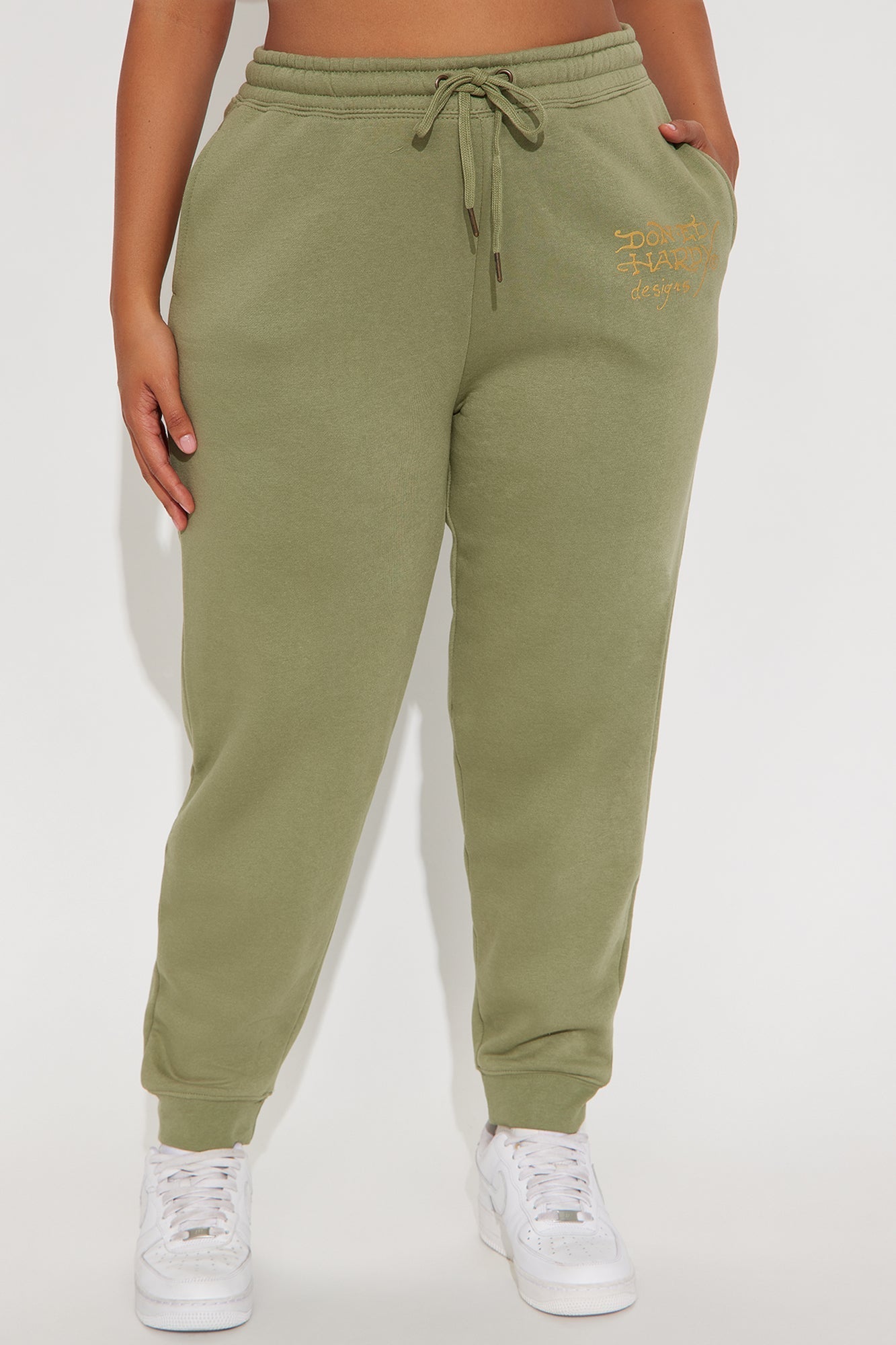 Ed Hardy Mary Roses Jogger - Sage