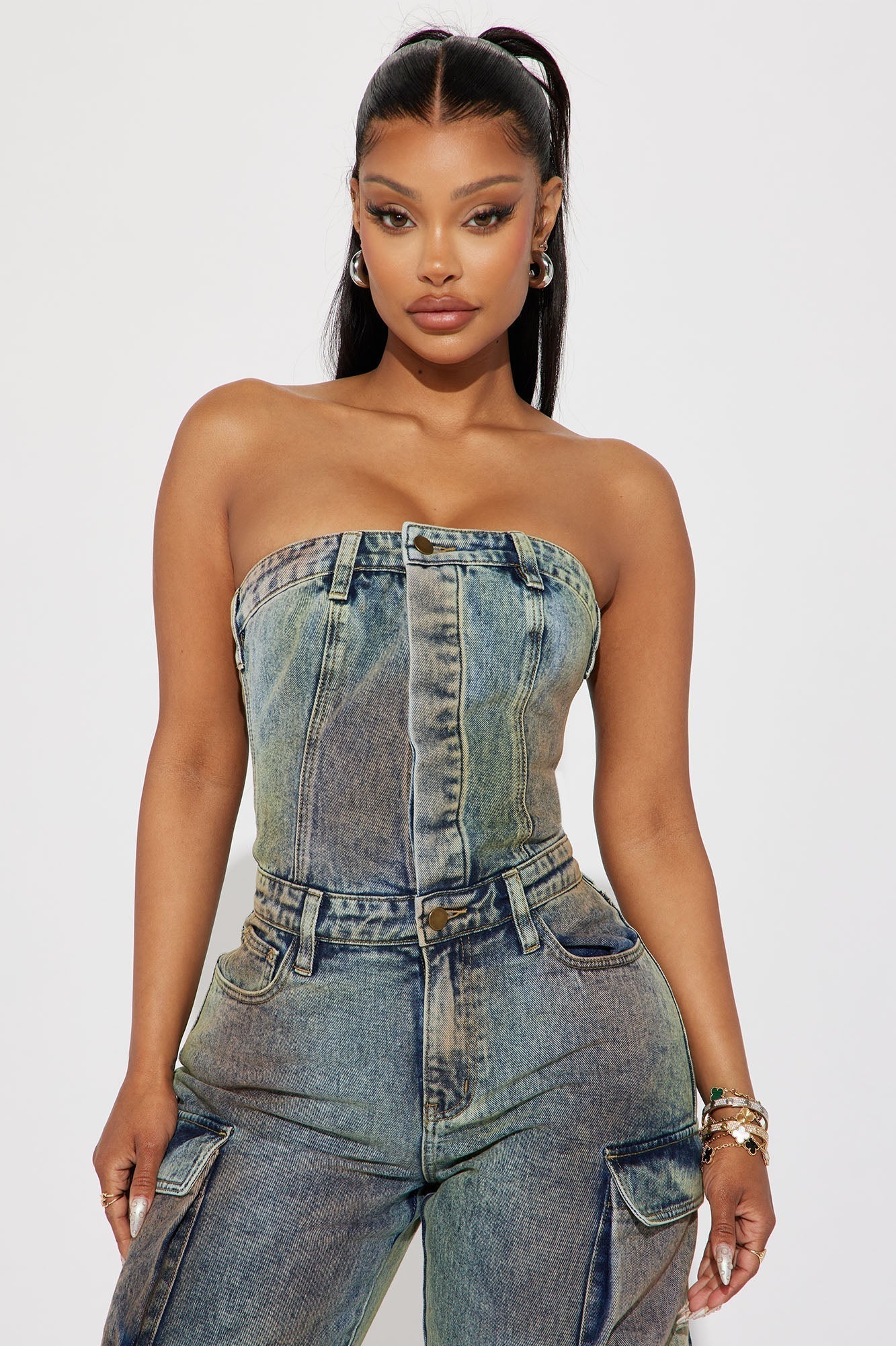 Loosing Touch Denim Jumpsuit - Denim