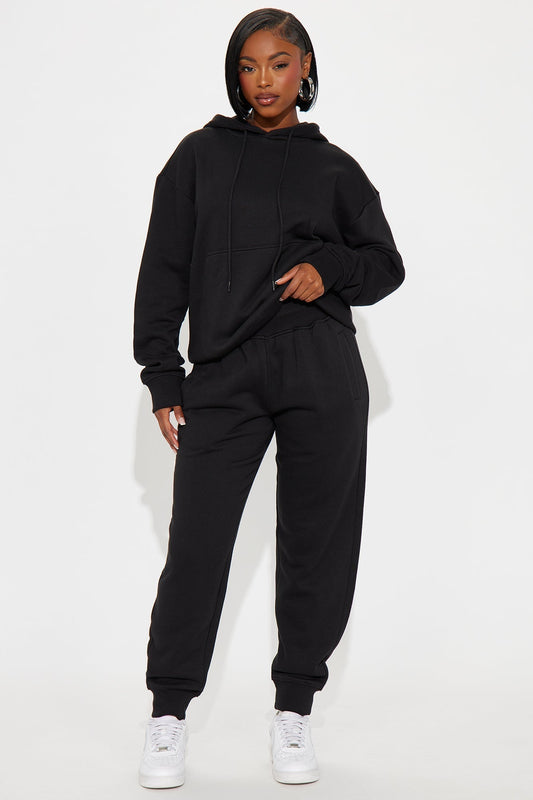 Stole My Ex Boyfriend's Oversized Jogger - Black