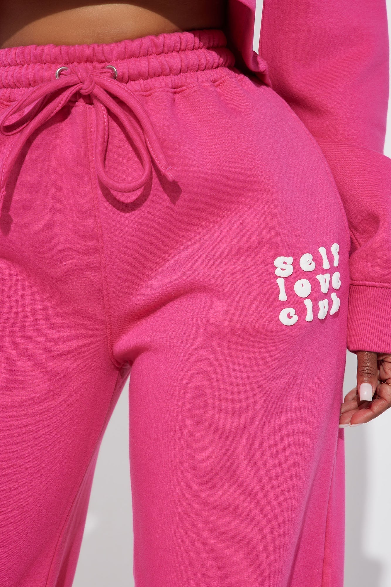 Self Love Club Wide Leg Sweatpants - Pink