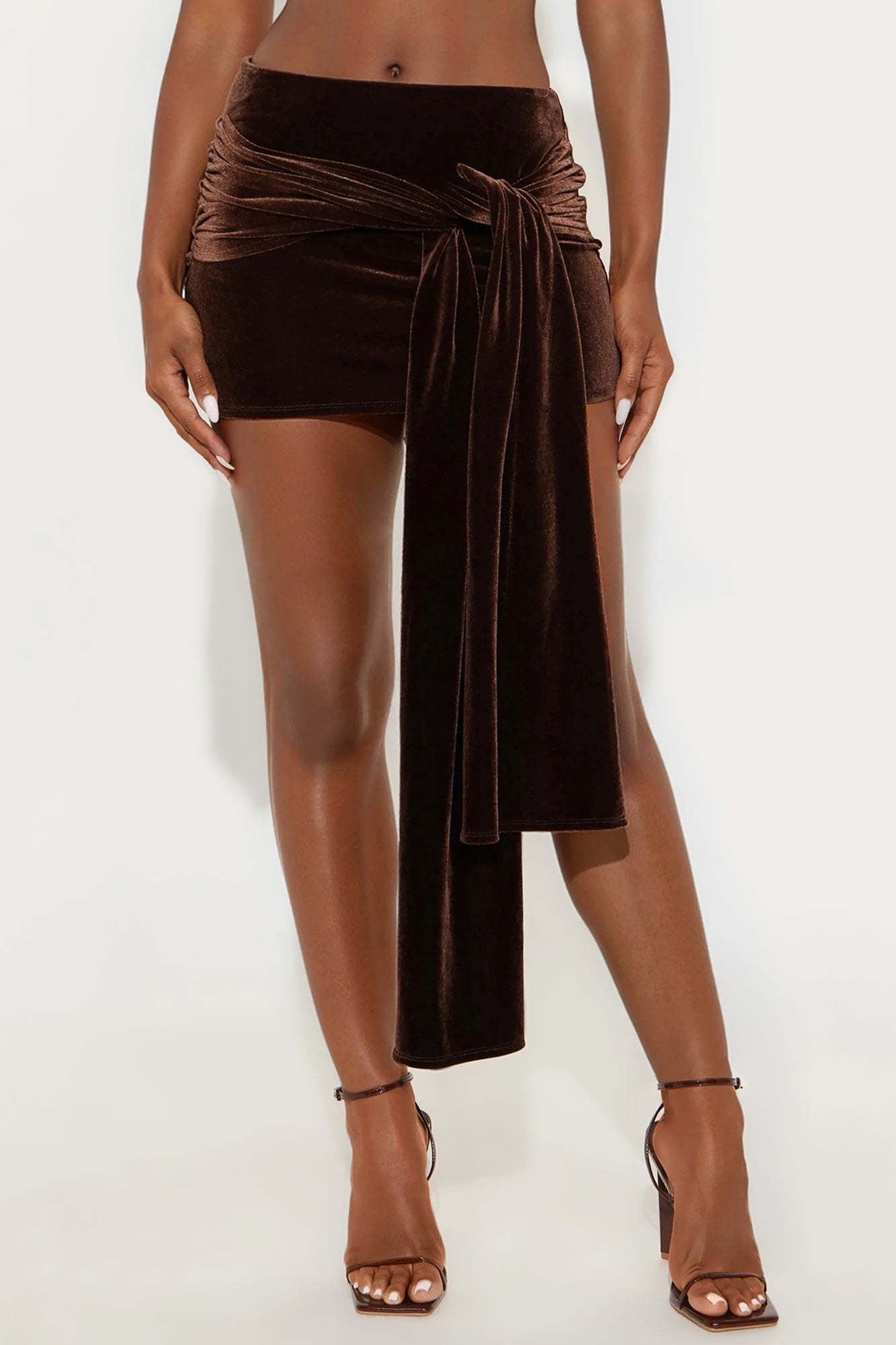 A Velvet Affair Micro Mini Skirt - Chocolate