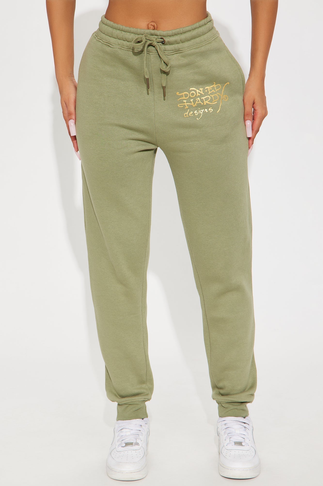 Ed Hardy Mary Roses Jogger - Sage