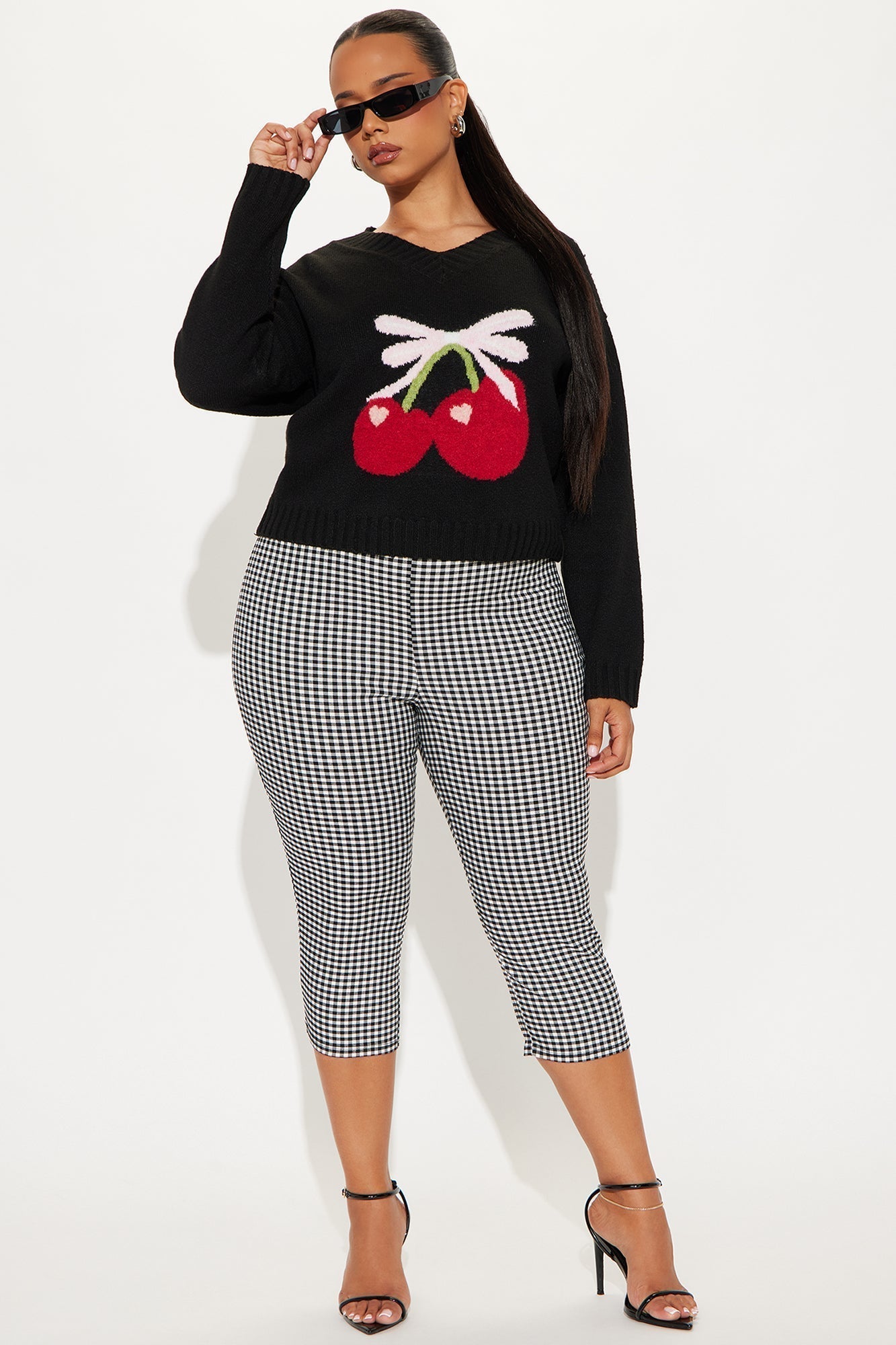 Cherry Girl Sweater - Black/combo