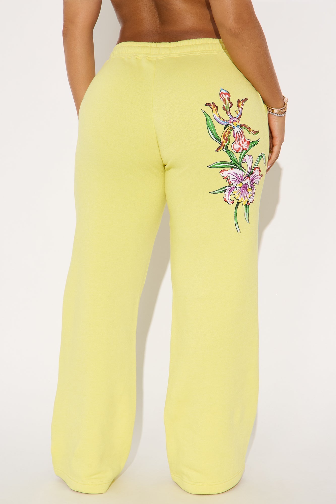 Ed Hardy Phoenix Wide Leg Pant - Yellow