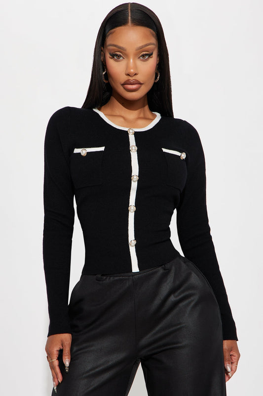 Eloise Sweater - Black/White
