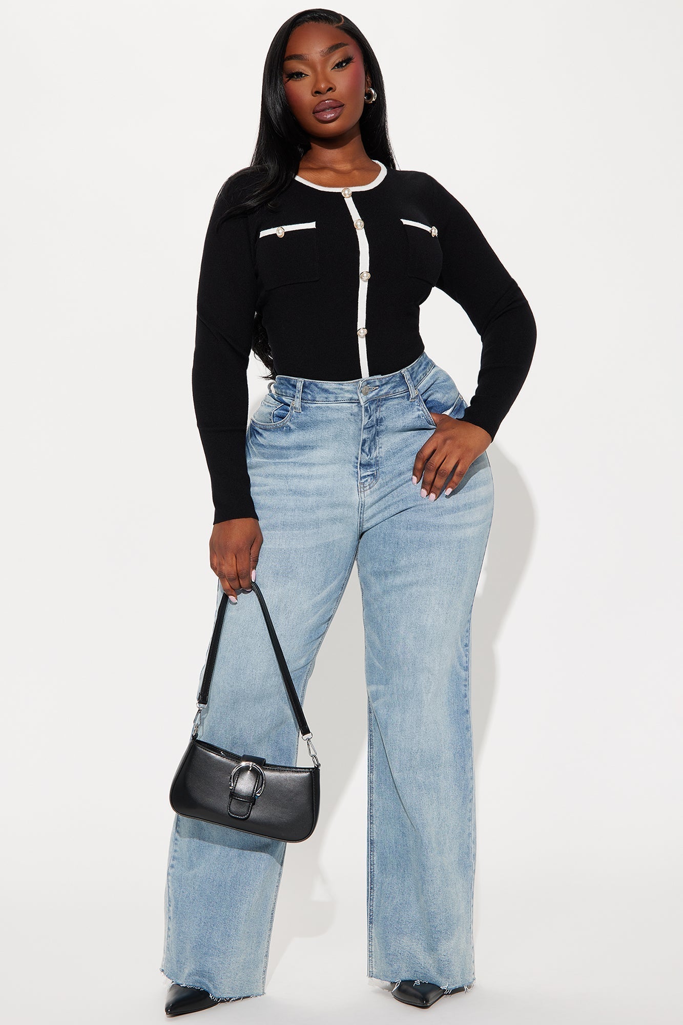 Eloise Sweater - Black/White