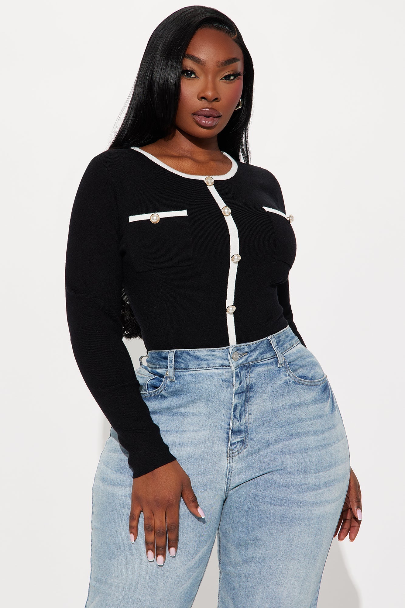 Eloise Sweater - Black/White
