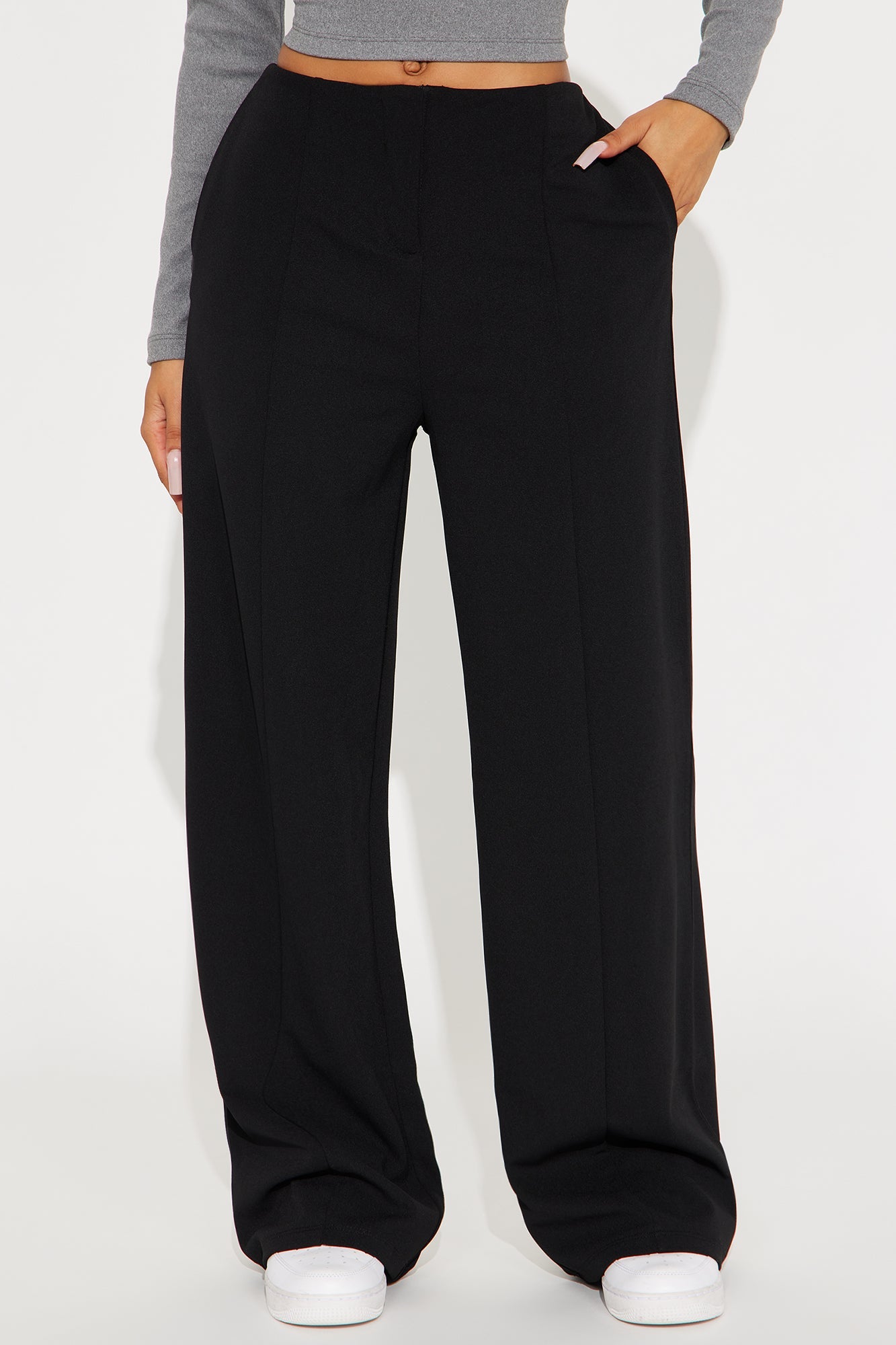 On A Conference Call Wide Leg Trouser Pant 31 - Black