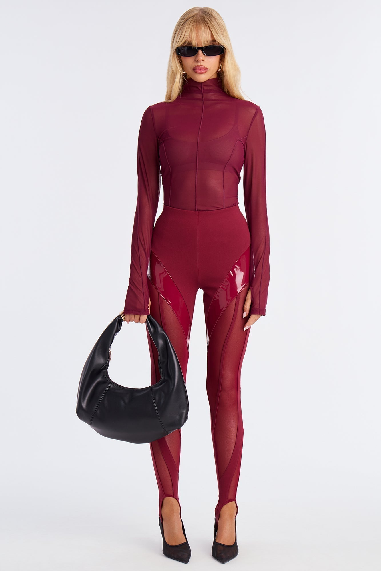 Head Noise Stirrup Legging - Burgundy