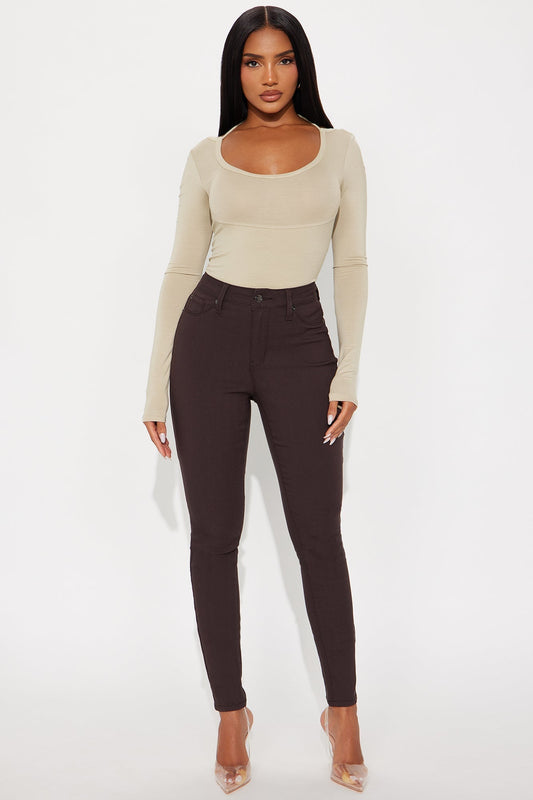 Hyperstretch Skinny Pants - Chocolate