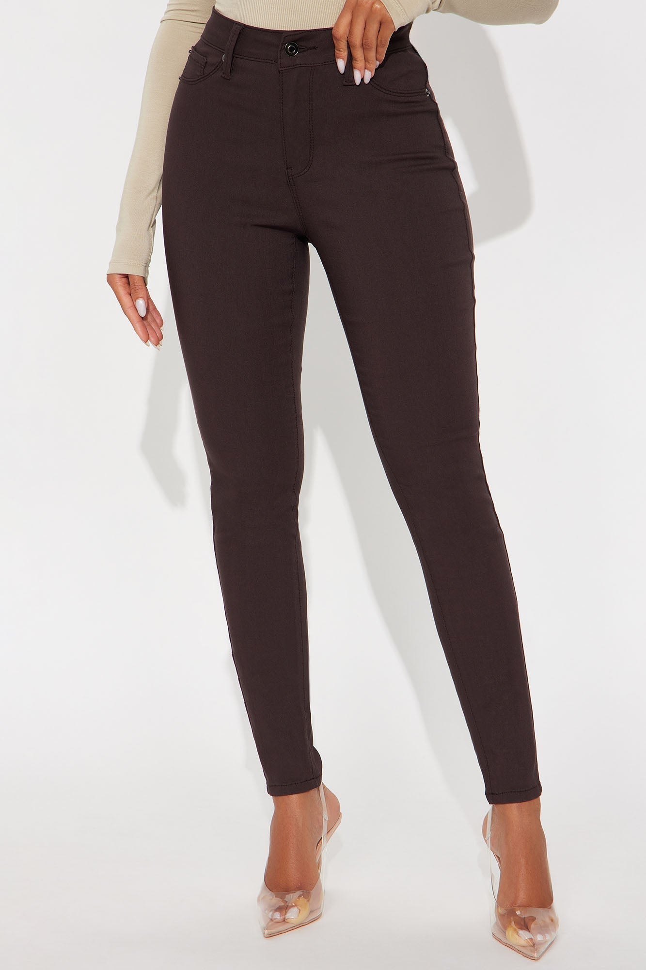 Hyperstretch Skinny Pants - Chocolate
