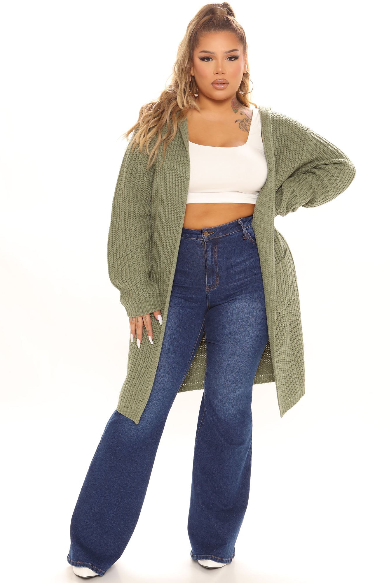 Knit's Not The Time Cardigan - Sage