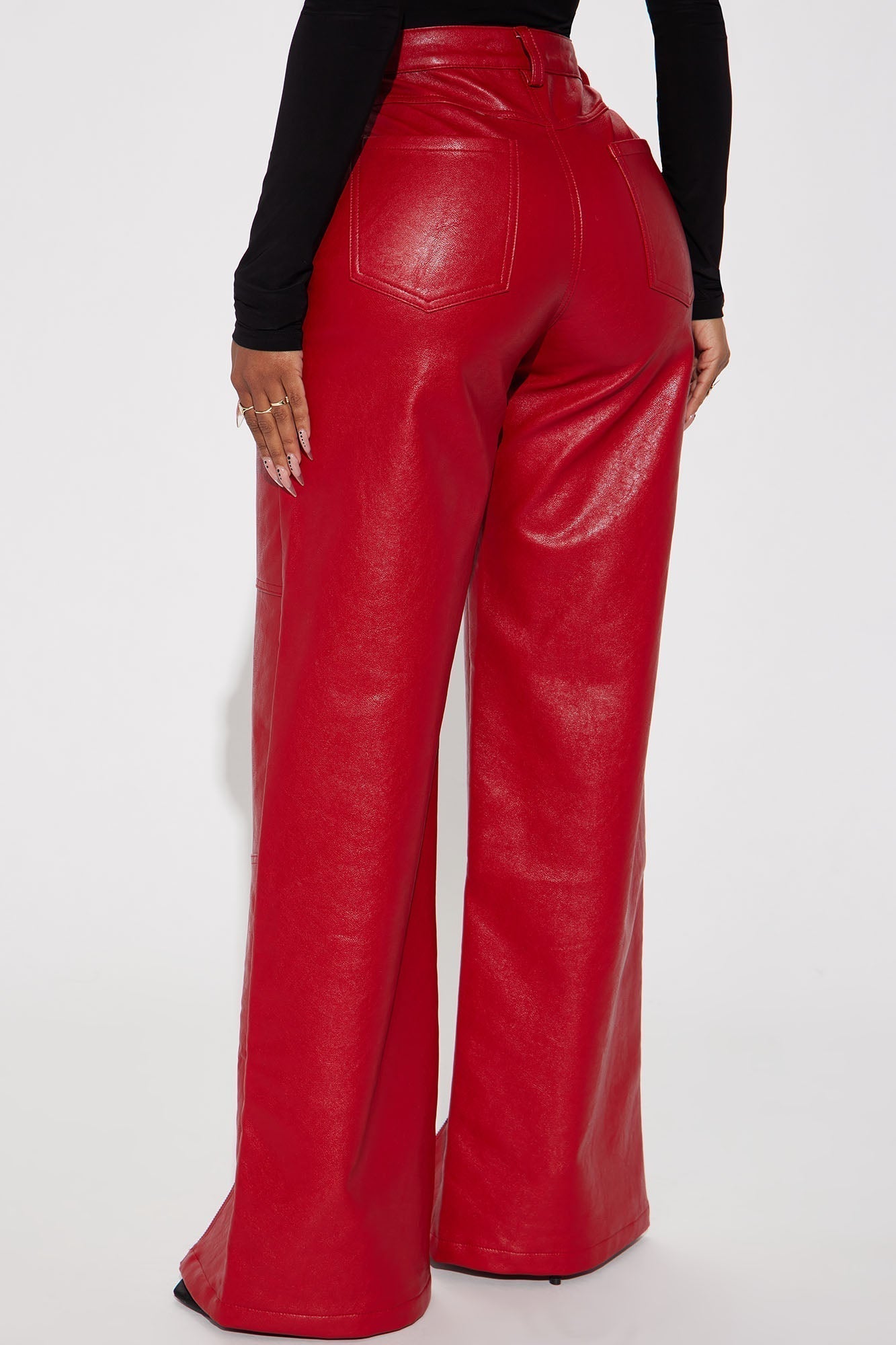 Hot N' Spicy Faux Leather Pant - Red