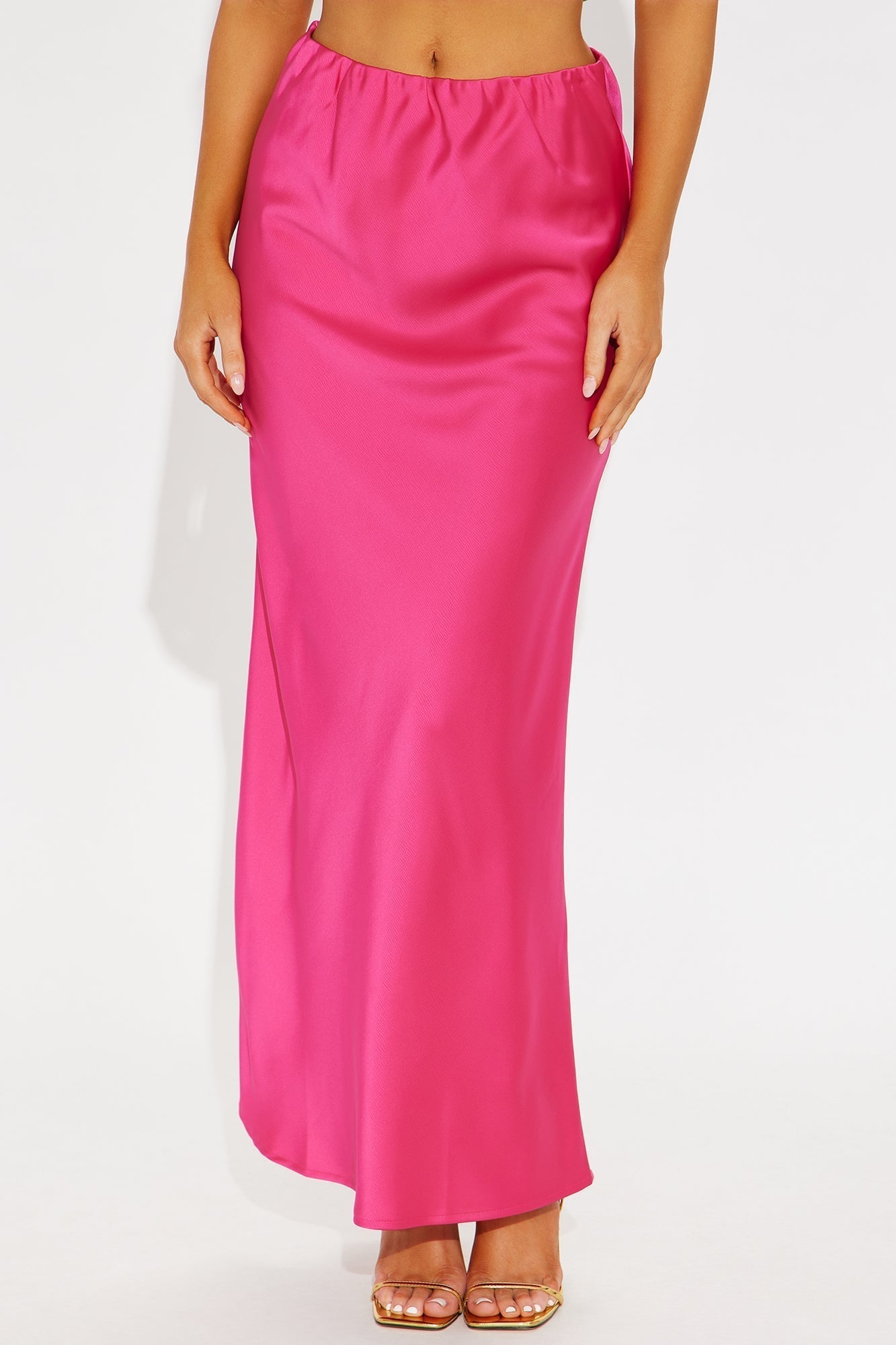 Brunch to GNO Satin Maxi Skirt - Pink
