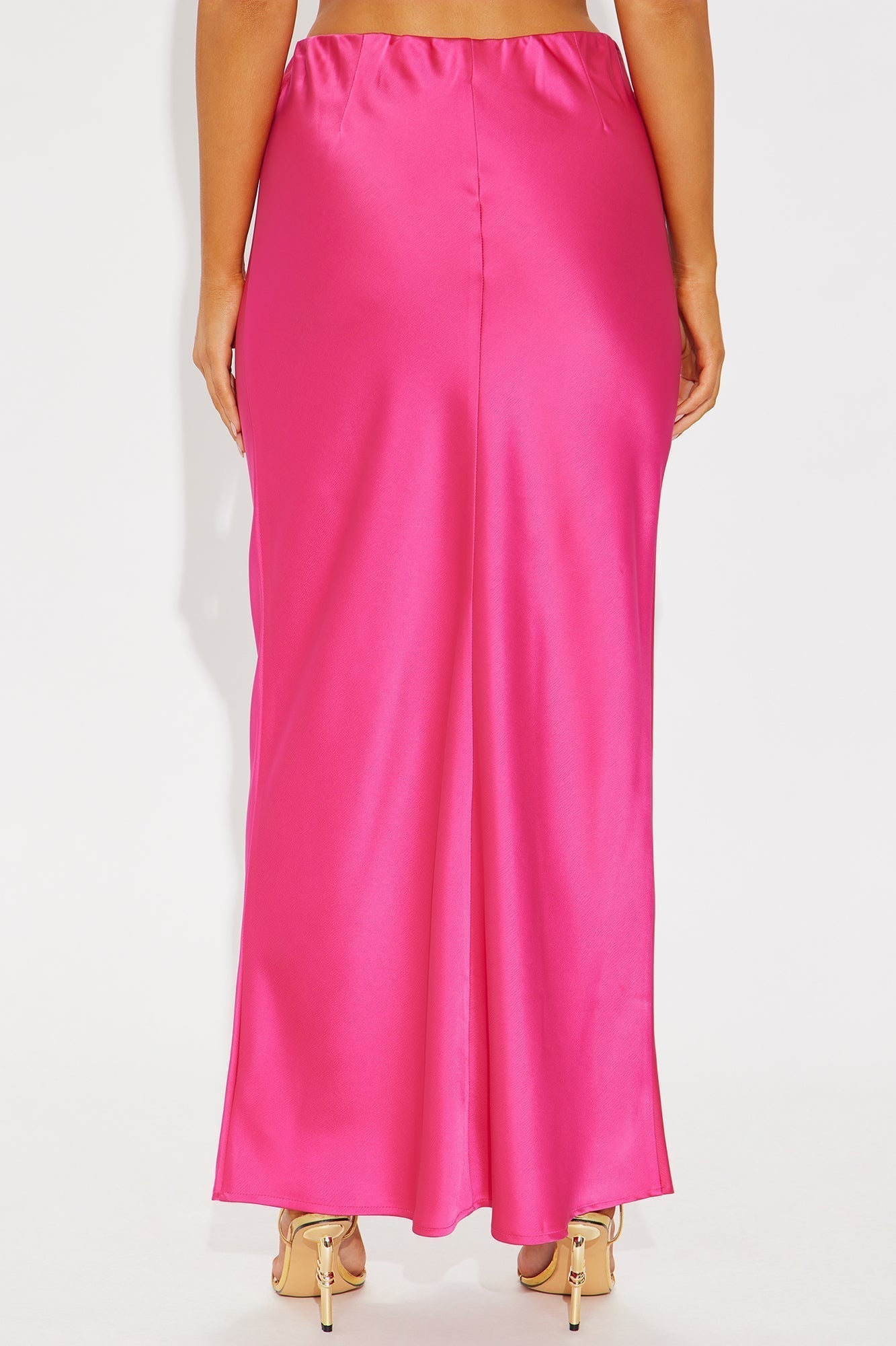 Brunch to GNO Satin Maxi Skirt - Pink