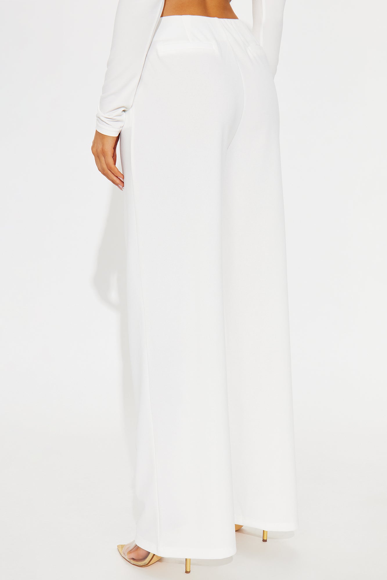 On A Conference Call Wide Leg Trouser Pant 31 - Off White
