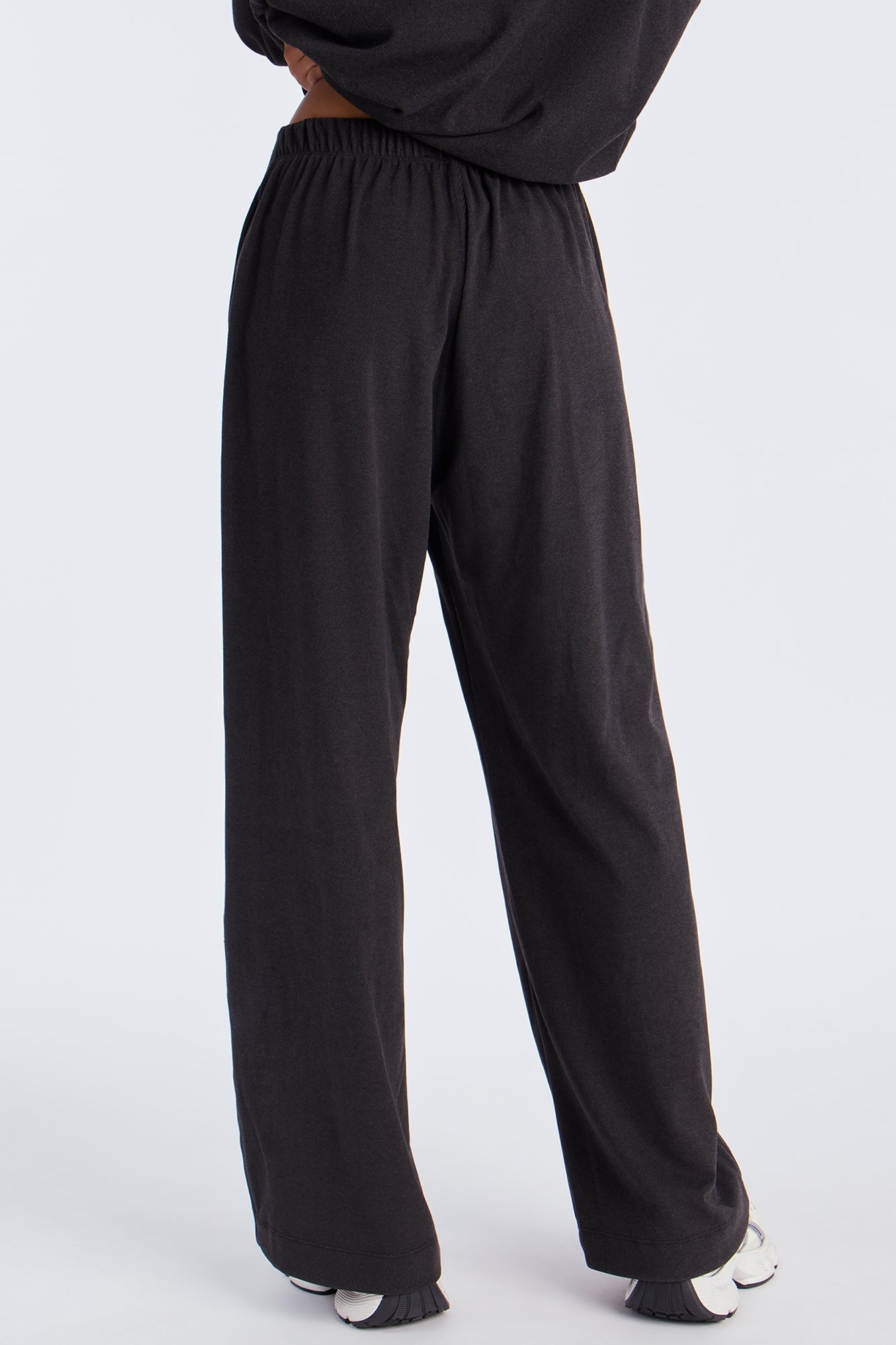 Allie Butter Ribbed Lounge Pant - Black