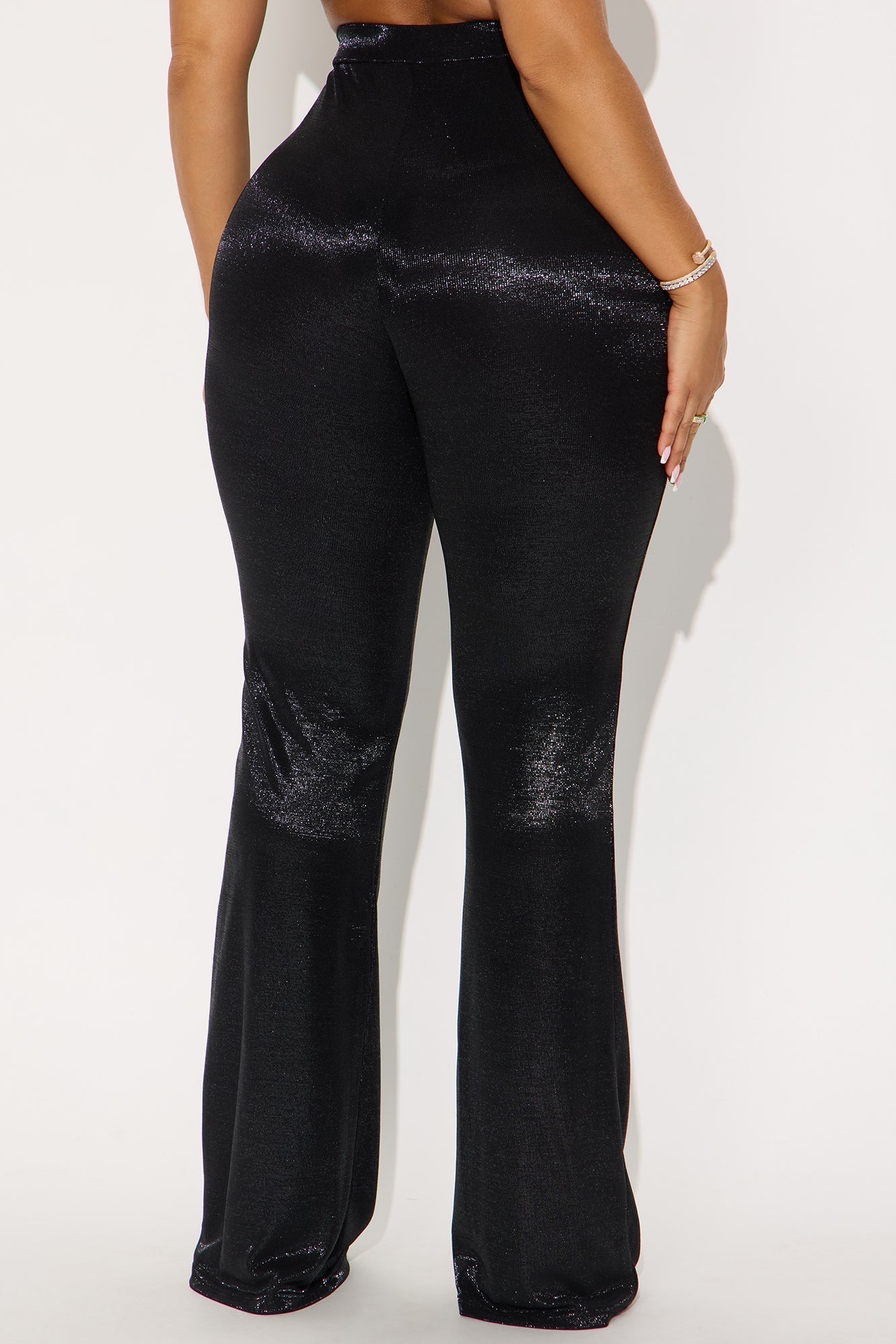 Star Of The Night Shimmer Flare Pant 33″ - Black