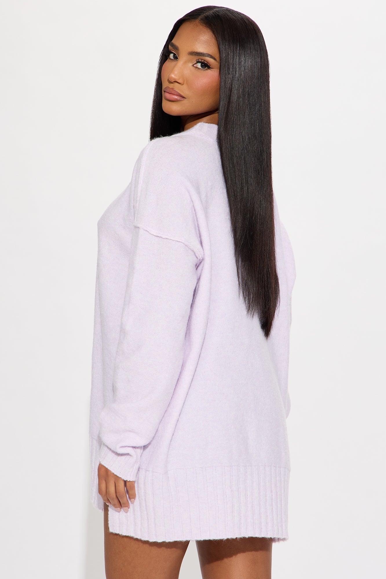 Scenic Route Oversized Sweater - Lavender