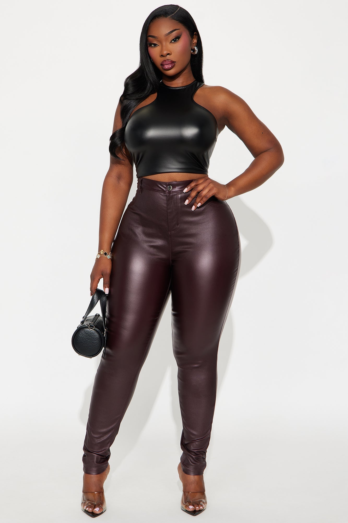Sammie High Rise Pants - Wine
