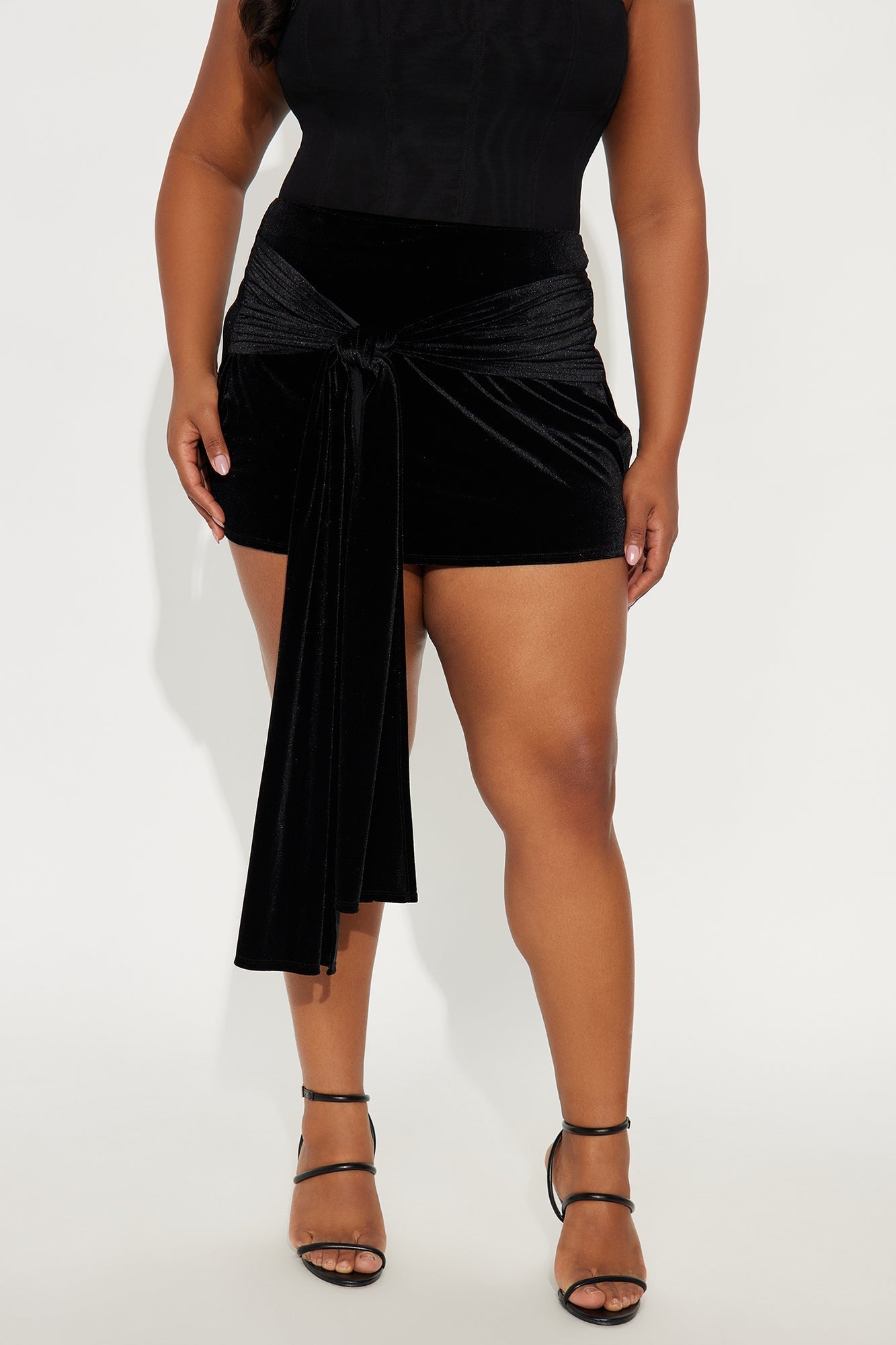 A Velvet Affair Micro Mini Skirt - Black