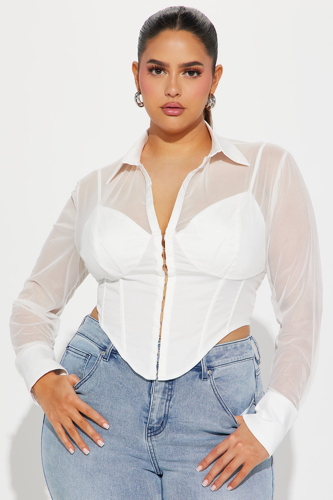 Business As Usual Corset Top - White