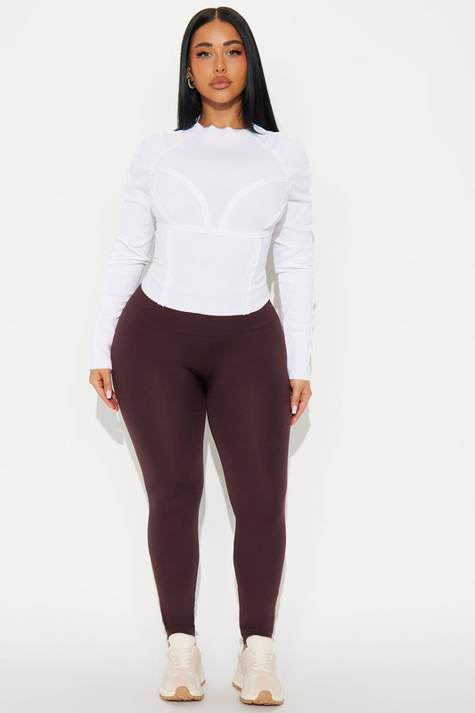 Smooth It Out High Rise Legging - Chocolate