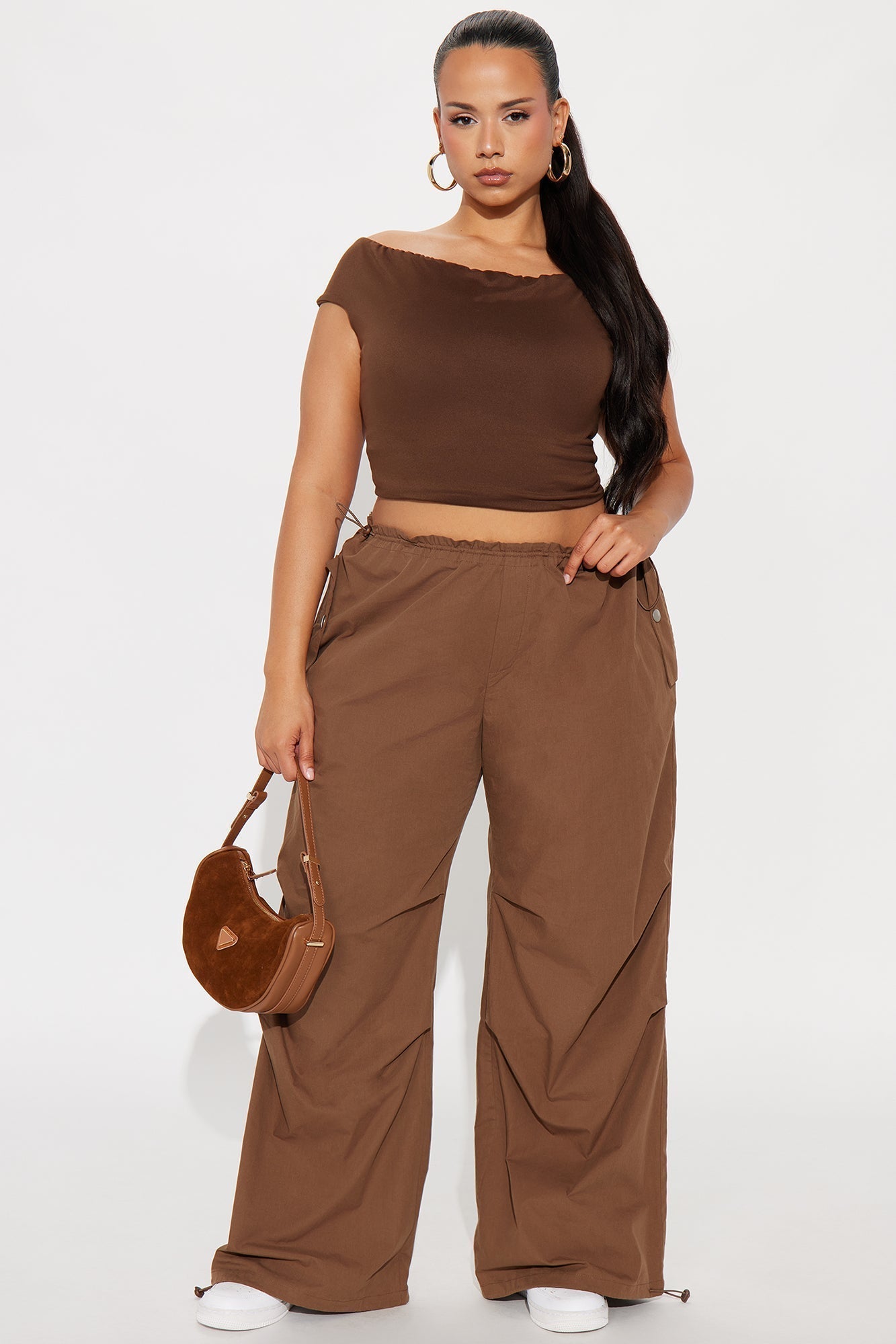 Street Smart Parachute Jogger - Brown