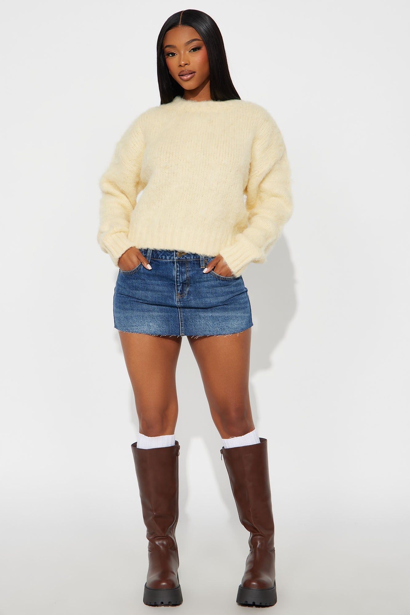 Alex Denim Micro Mini Skirt - Dark Wash
