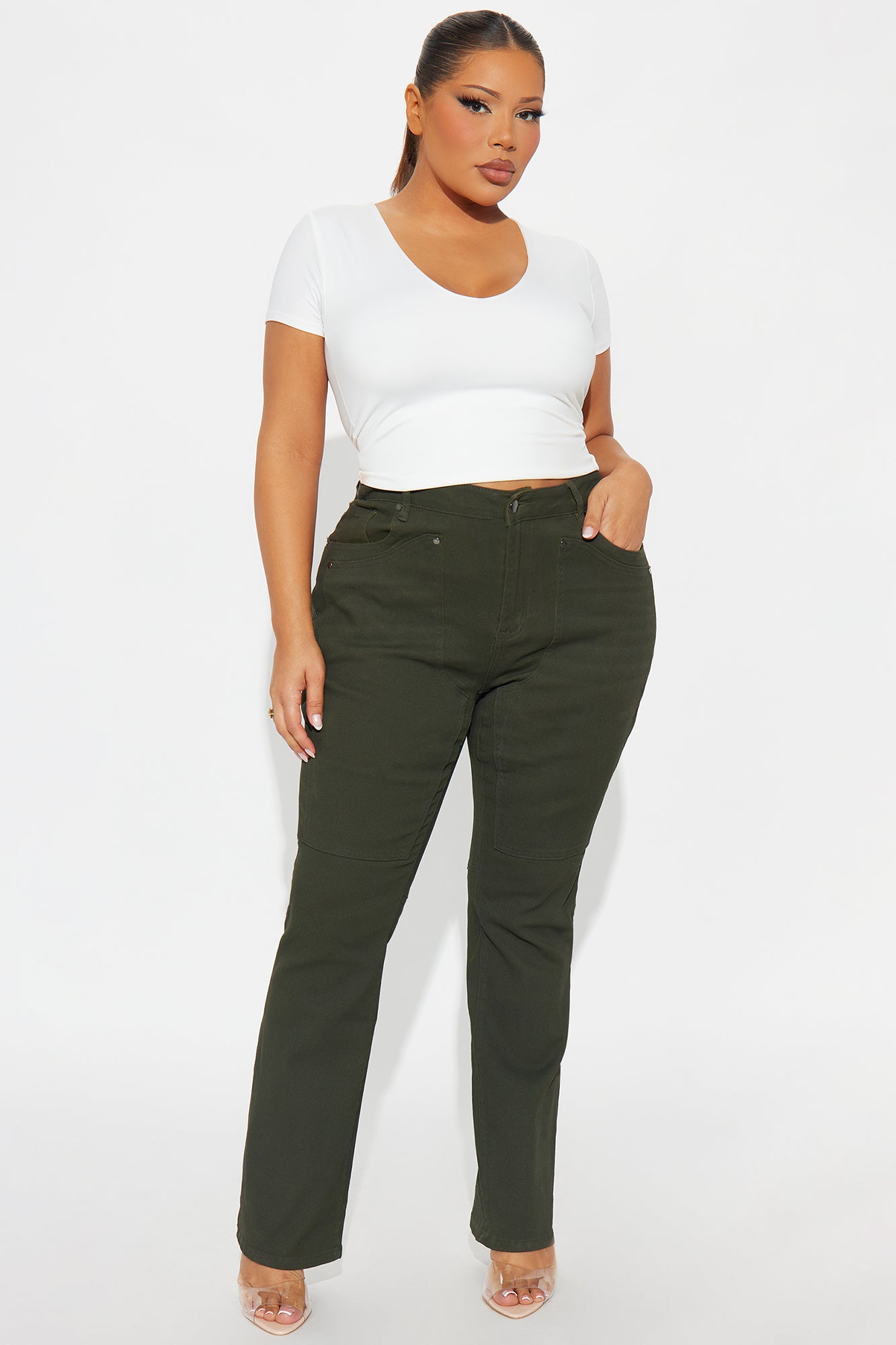 Headed West Straight Leg Pant - Dark Olive