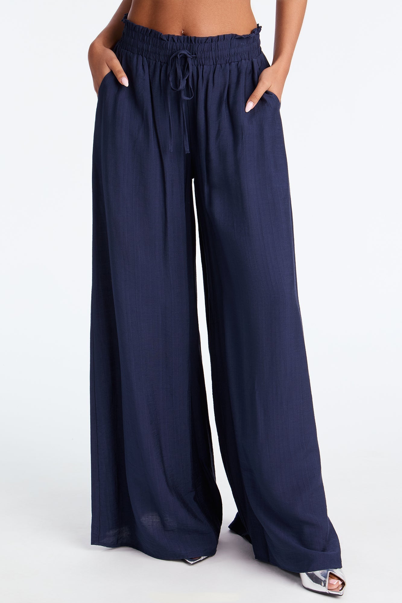 Meet At Sunset Wide Leg Pant - Navy